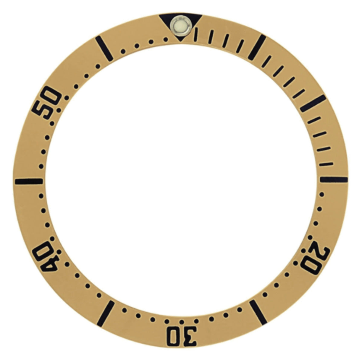 REPLACEMENT BEZEL INSERT GOLD COLOR FOR WATCH 38.10MM X 30.50MM