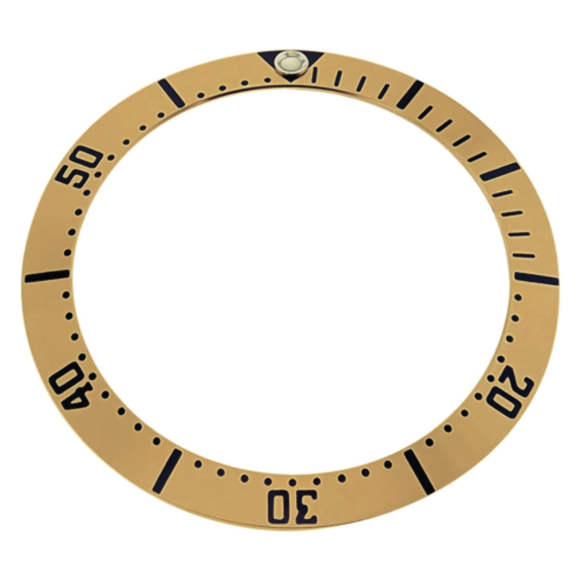 REPLACEMENT BEZEL INSERT GOLD COLOR FOR WATCH 38.10MM X 30.50MM