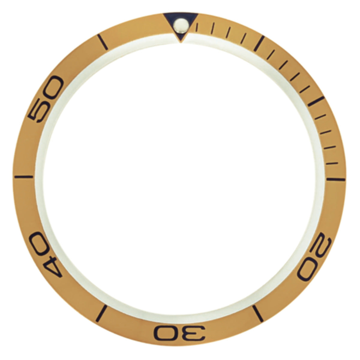 REPLACEMENT BEZEL INSERT LIGHT ORANGE COLOR FOR WATCH 40.90MM X 32.70MM