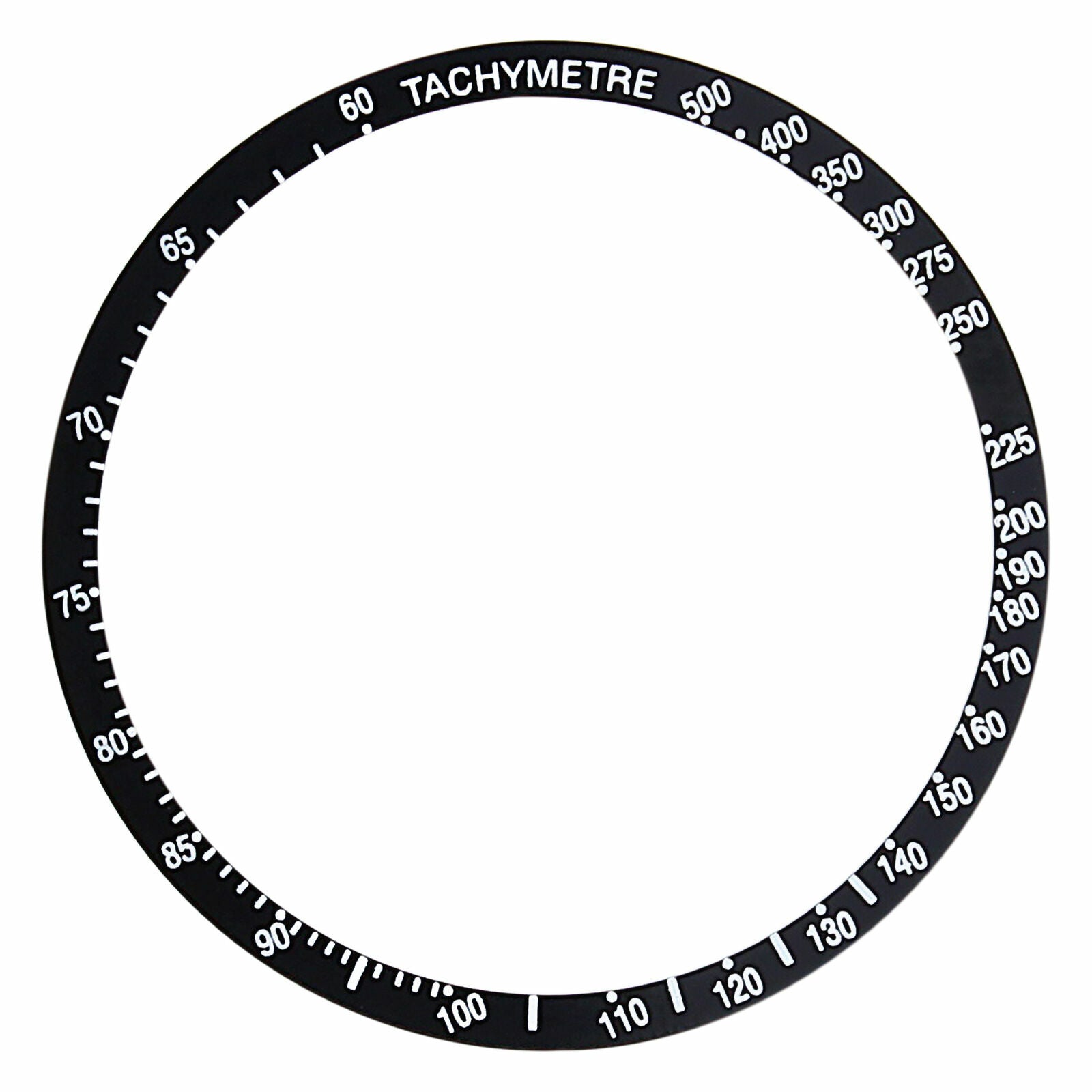 REPLACEMENT BEZEL INSERT BLACK FOR WATCH 38.60MM X 33.90MM