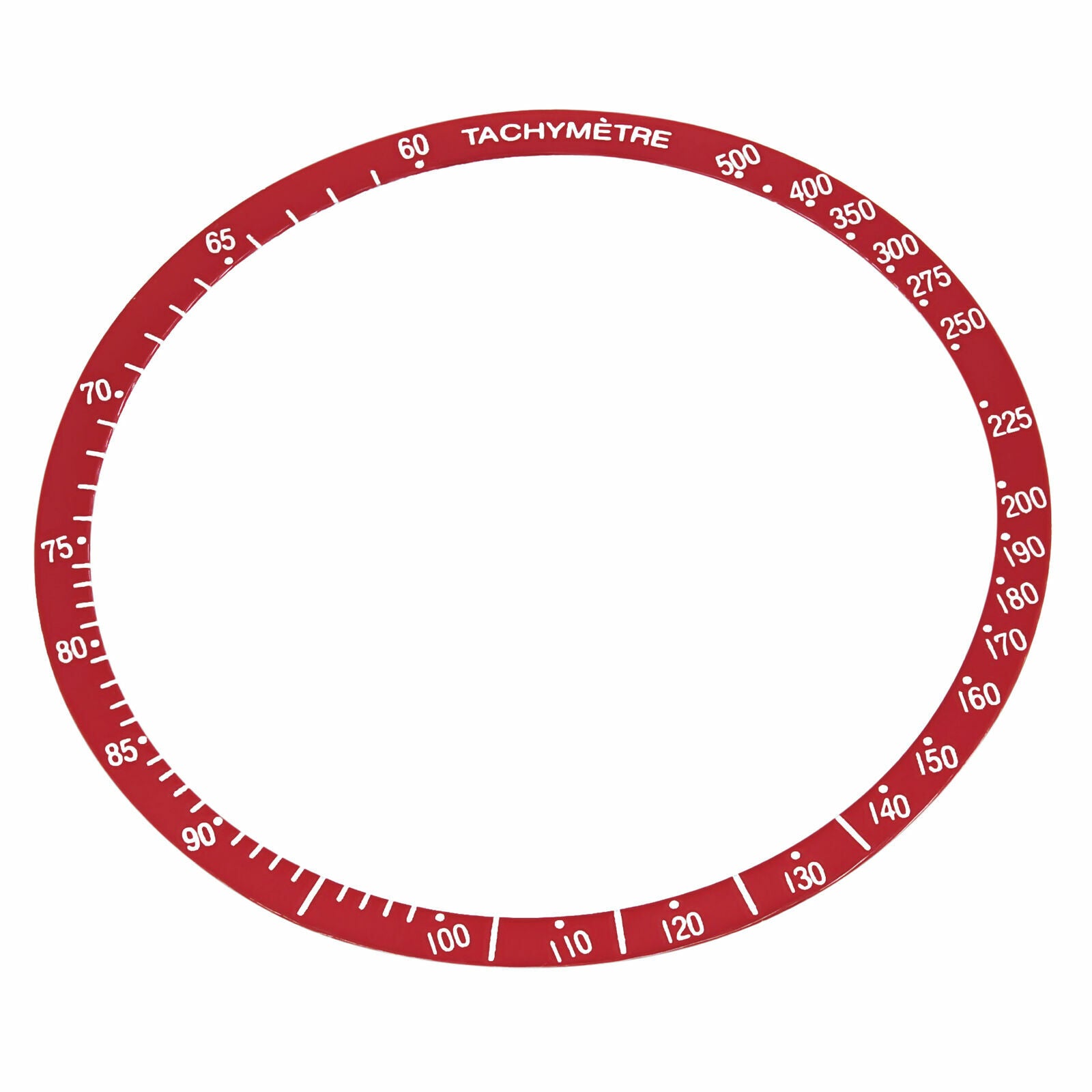 REPLACEMENT BEZEL INSERT RED FLAT FOR WATCH 38.60MM X 34MM