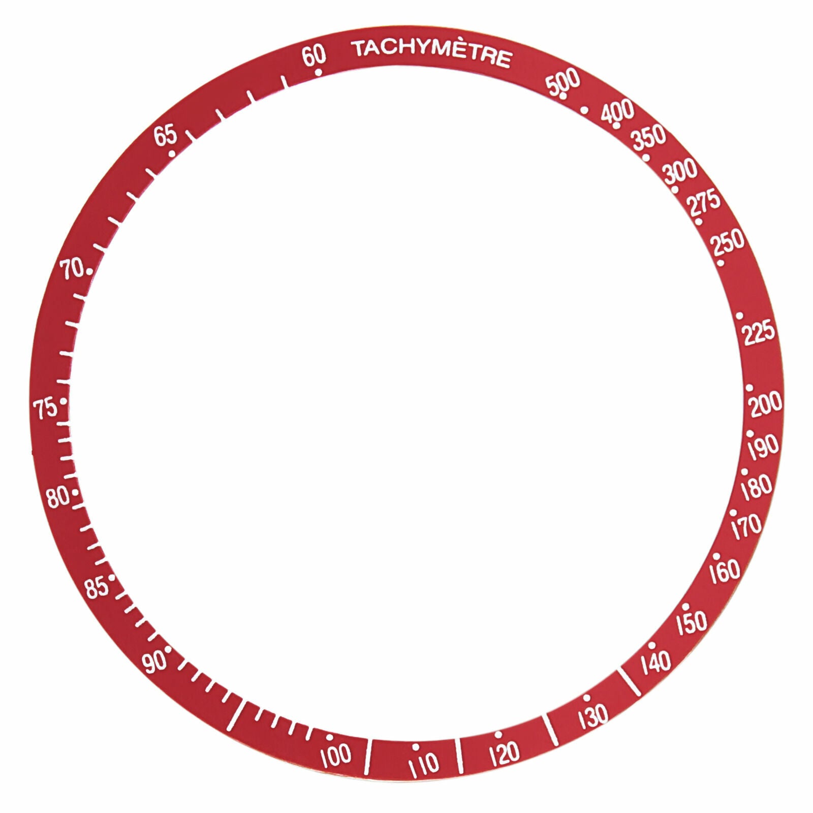 REPLACEMENT BEZEL INSERT RED FLAT FOR WATCH 38.60MM X 34MM