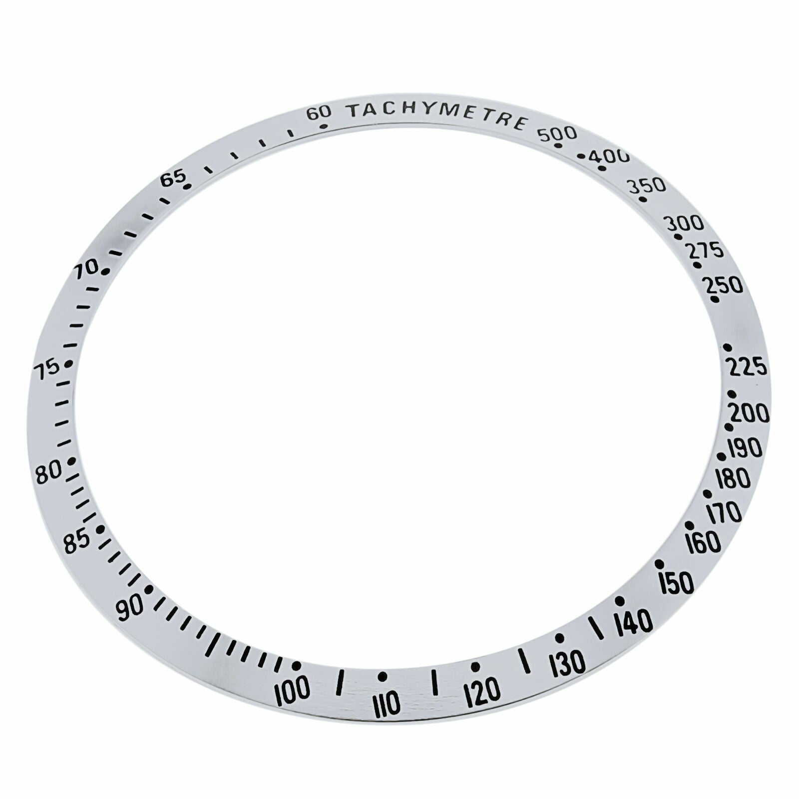 REPLACEMENT BEZEL INSERT SILVER FOR WATCH 36.50MM X 31.40MM