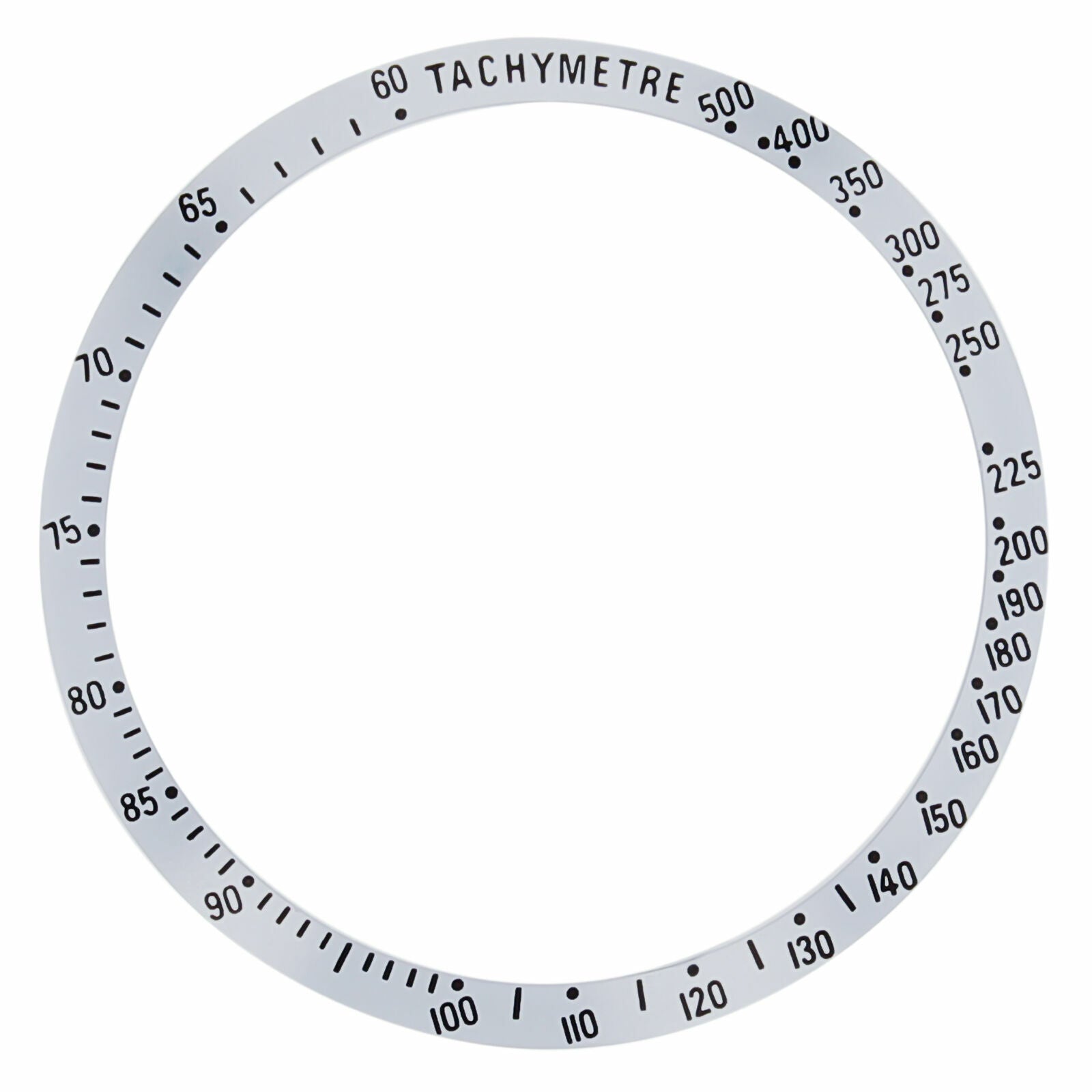 REPLACEMENT BEZEL INSERT SILVER FOR WATCH 36.50MM X 31.40MM