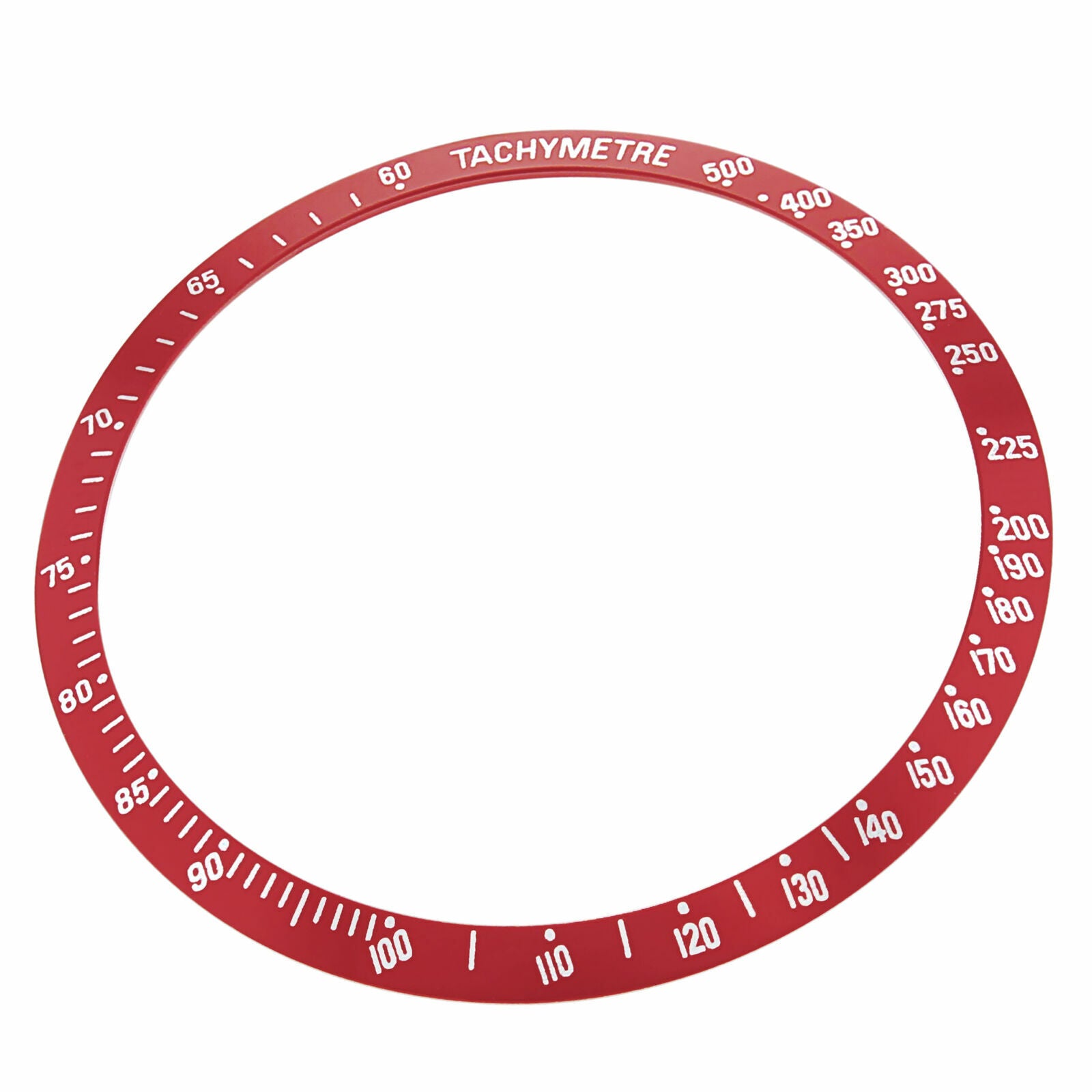 REPLACEMENT BEZEL INSERT RED FOR WATCH 36.50MM X 31.40MM