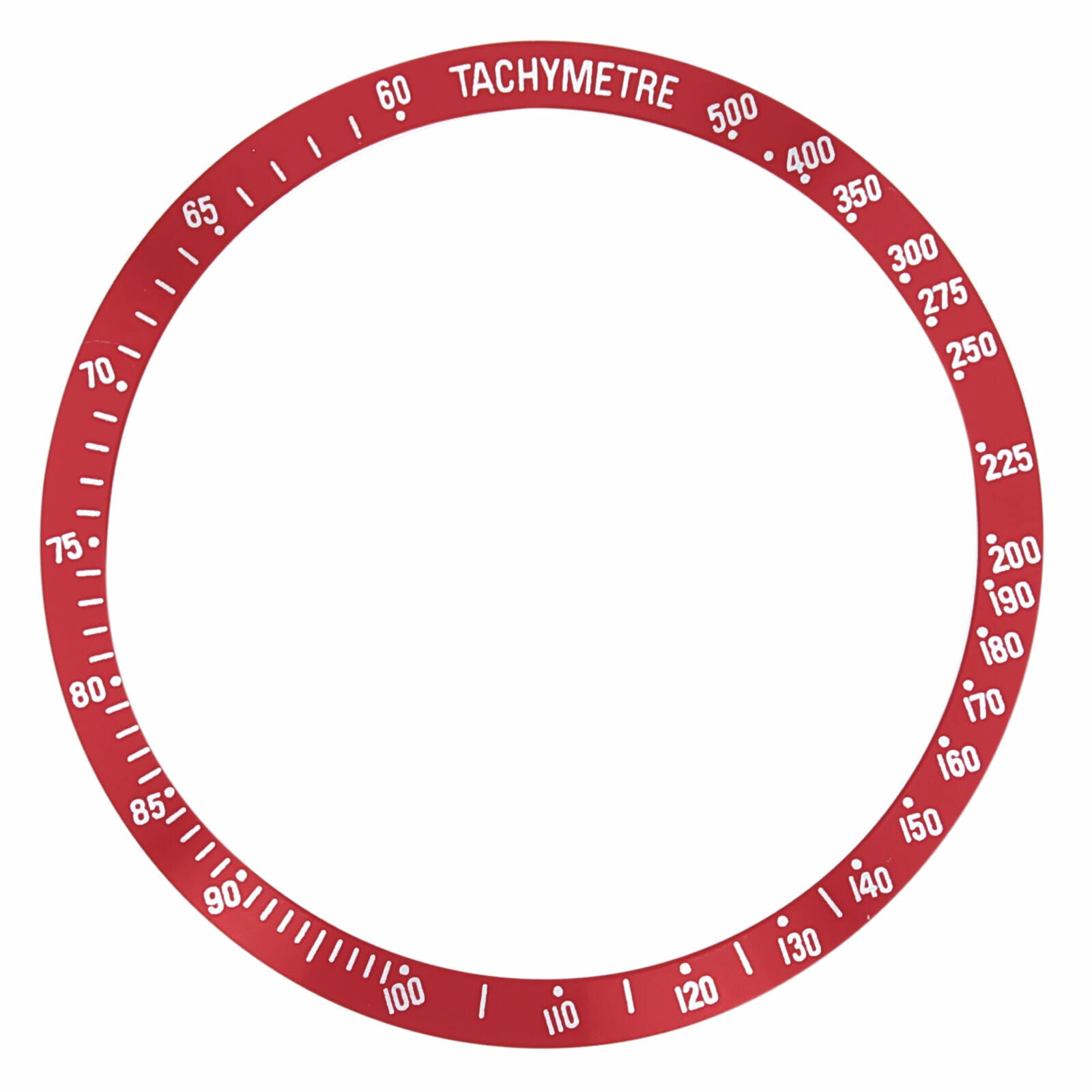 REPLACEMENT BEZEL INSERT RED FOR WATCH 36.50MM X 31.40MM