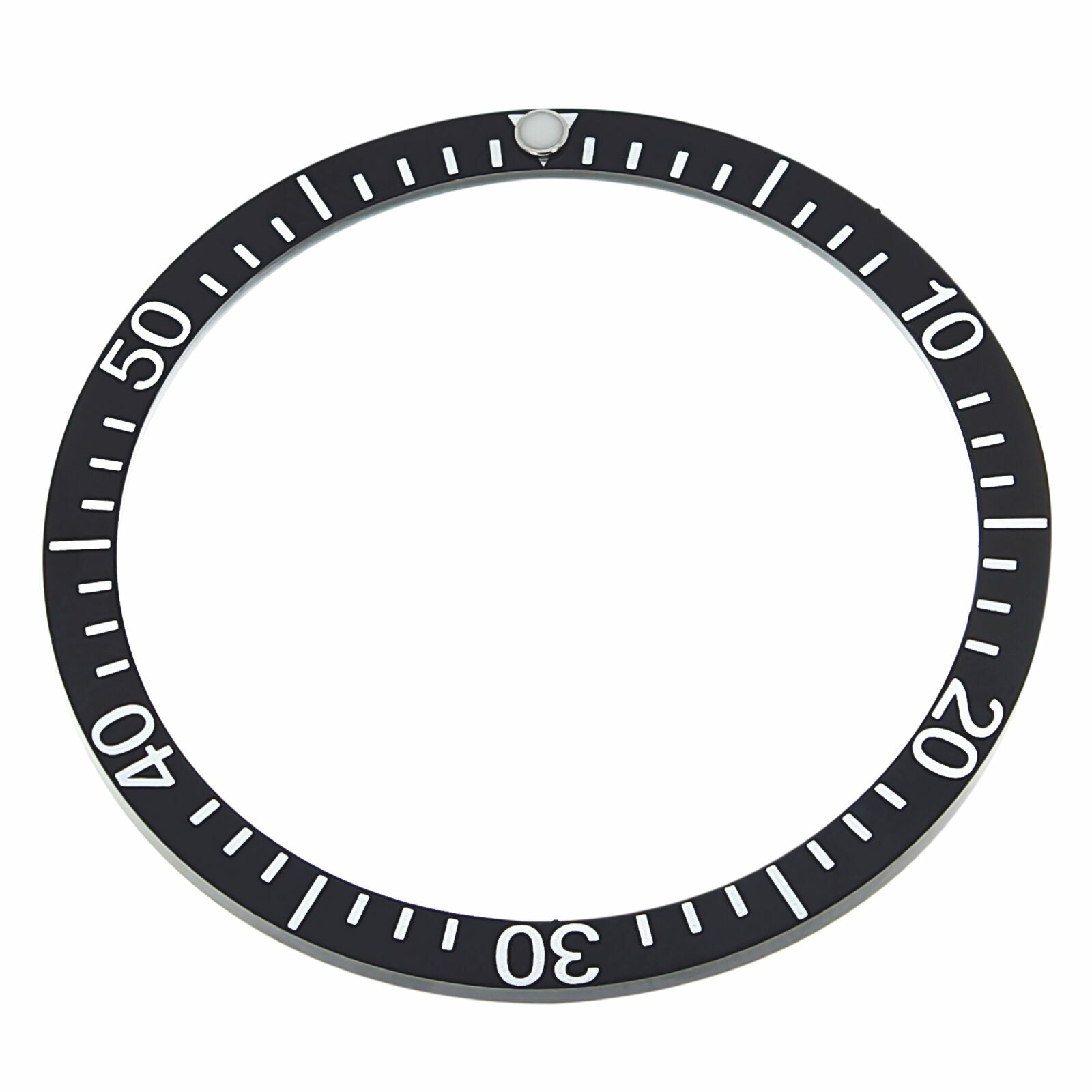 REPLACEMENT BEZEL INSERT BLACK FLAT WITH PEARL FOR WATCH 36MM X 30.40MM