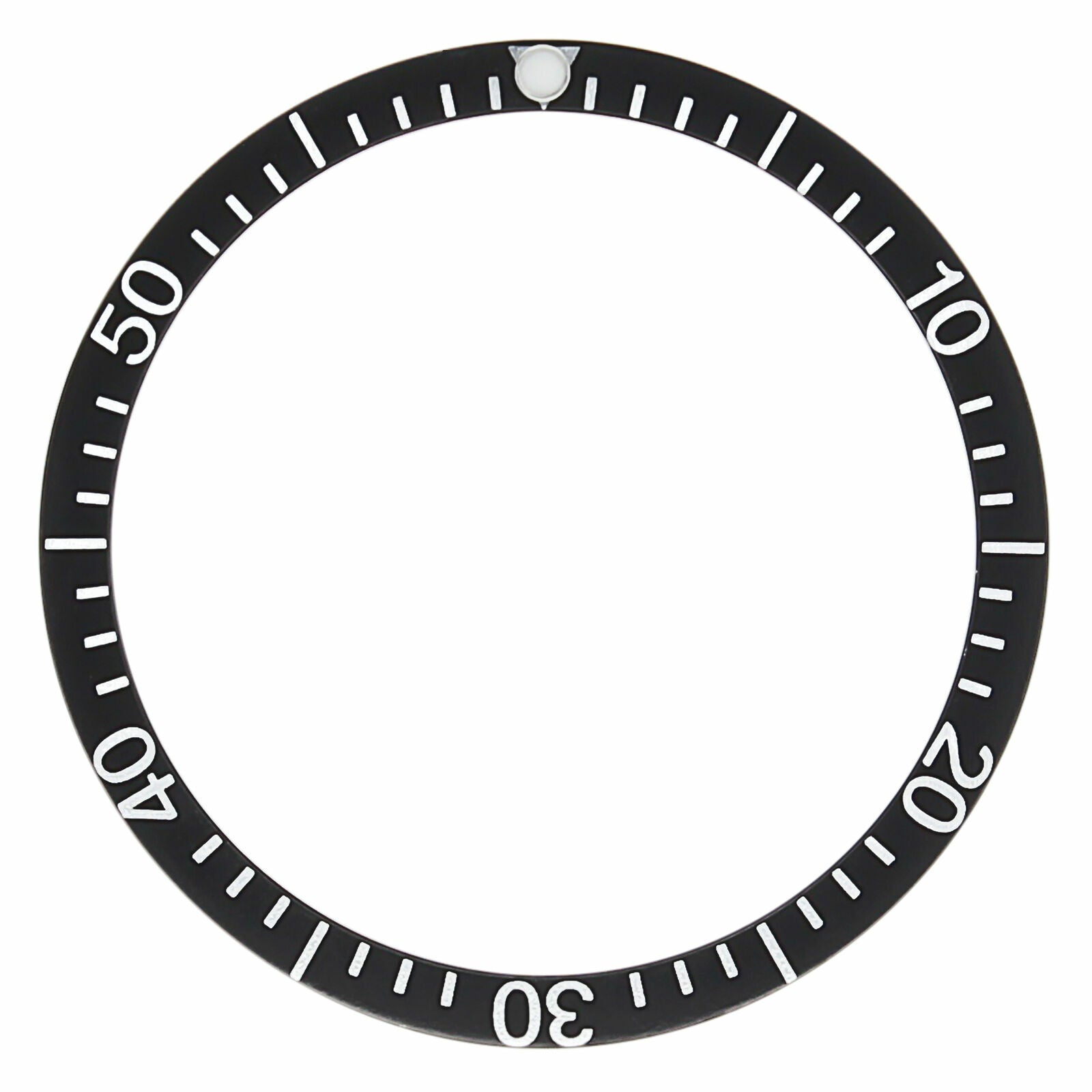 REPLACEMENT BEZEL INSERT BLACK FLAT WITH PEARL FOR WATCH 36MM X 30.40MM