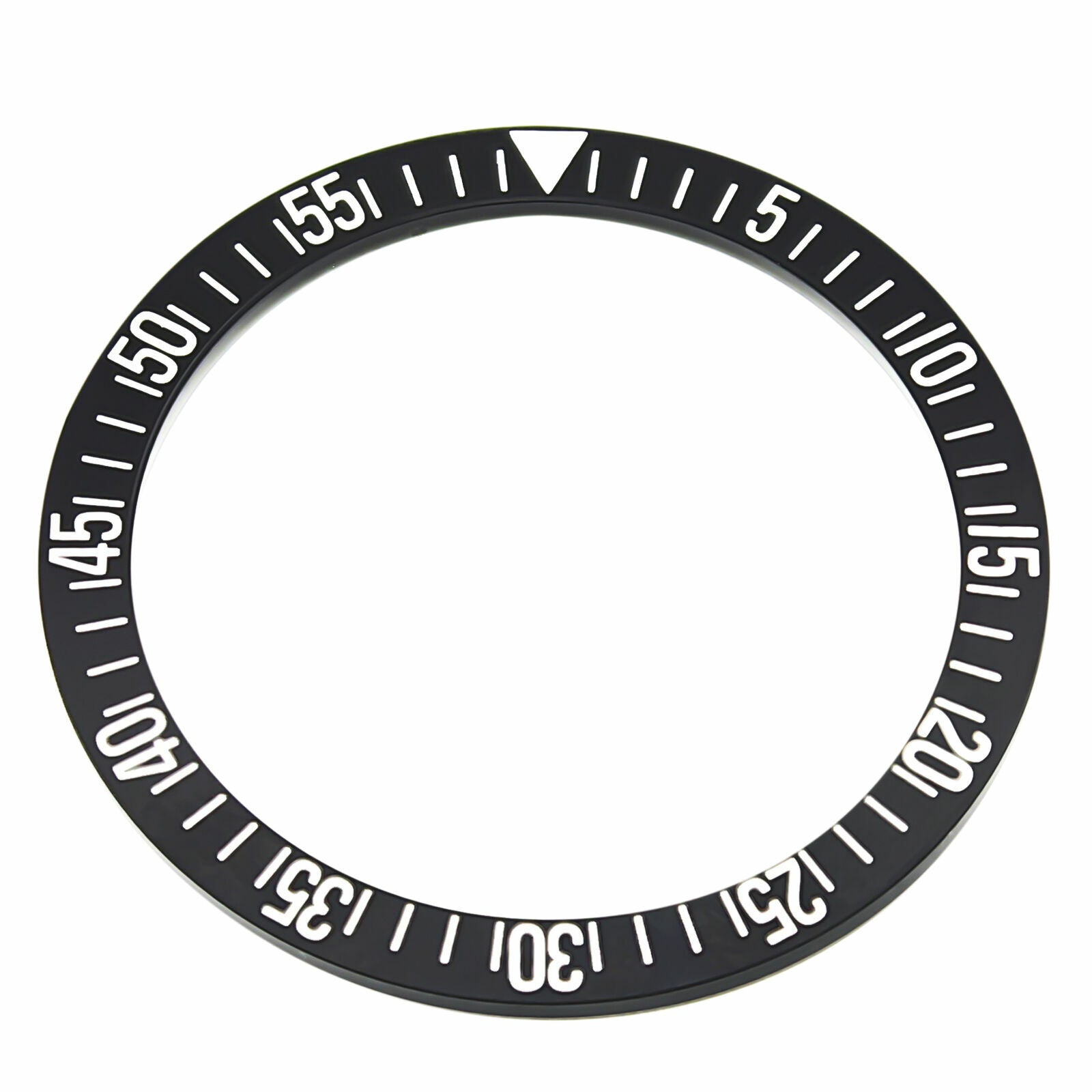 REPLACEMENT BEZEL INSERT BLACK FLAT FOR WATCH 37MM X 30MM