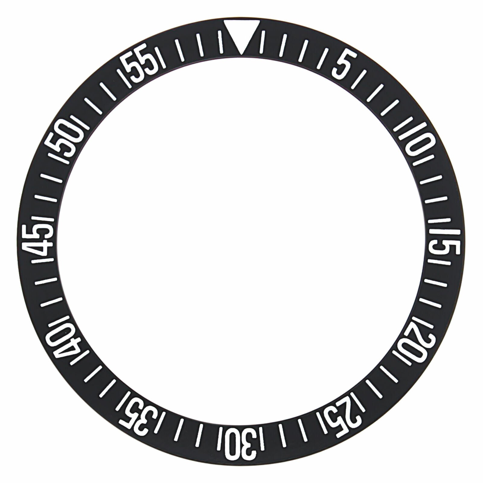 REPLACEMENT BEZEL INSERT BLACK FLAT FOR WATCH 37MM X 30MM