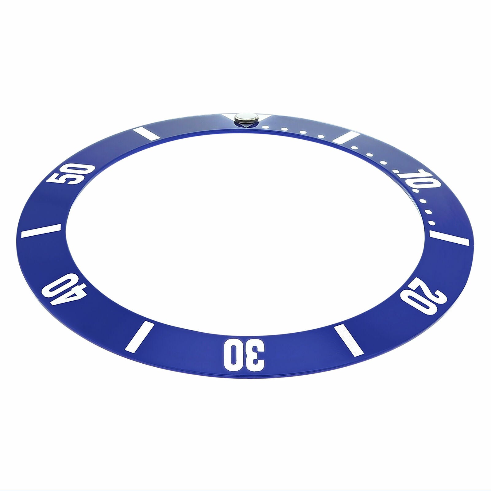 REPLACEMENT BEZEL INSERT BLUE SILVER FOR LADIES WATCH 25.40MM X 20MM