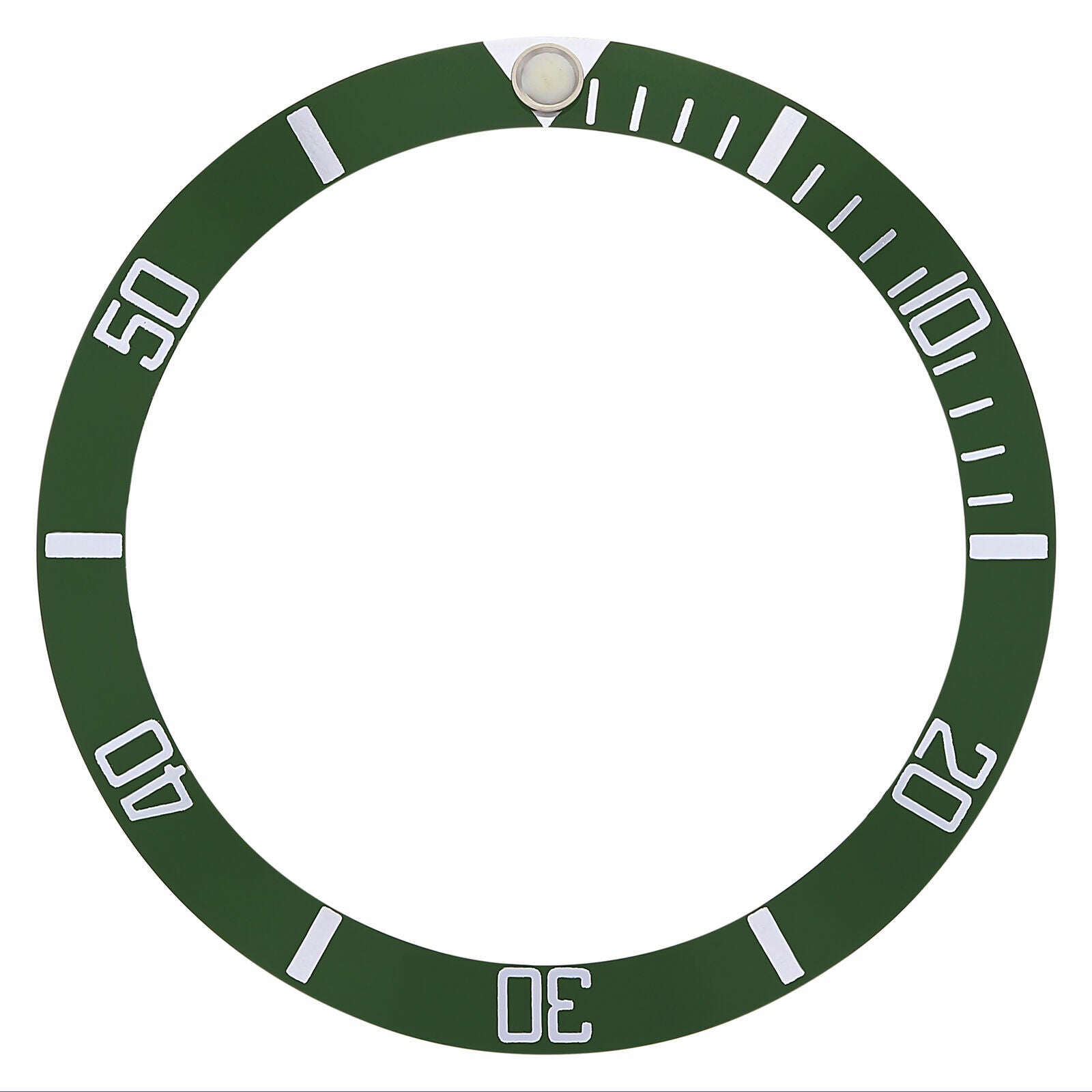 REPLACEMENT BEZEL INSERT GREEN FOR WATCH 34.90MM X 28.60MM