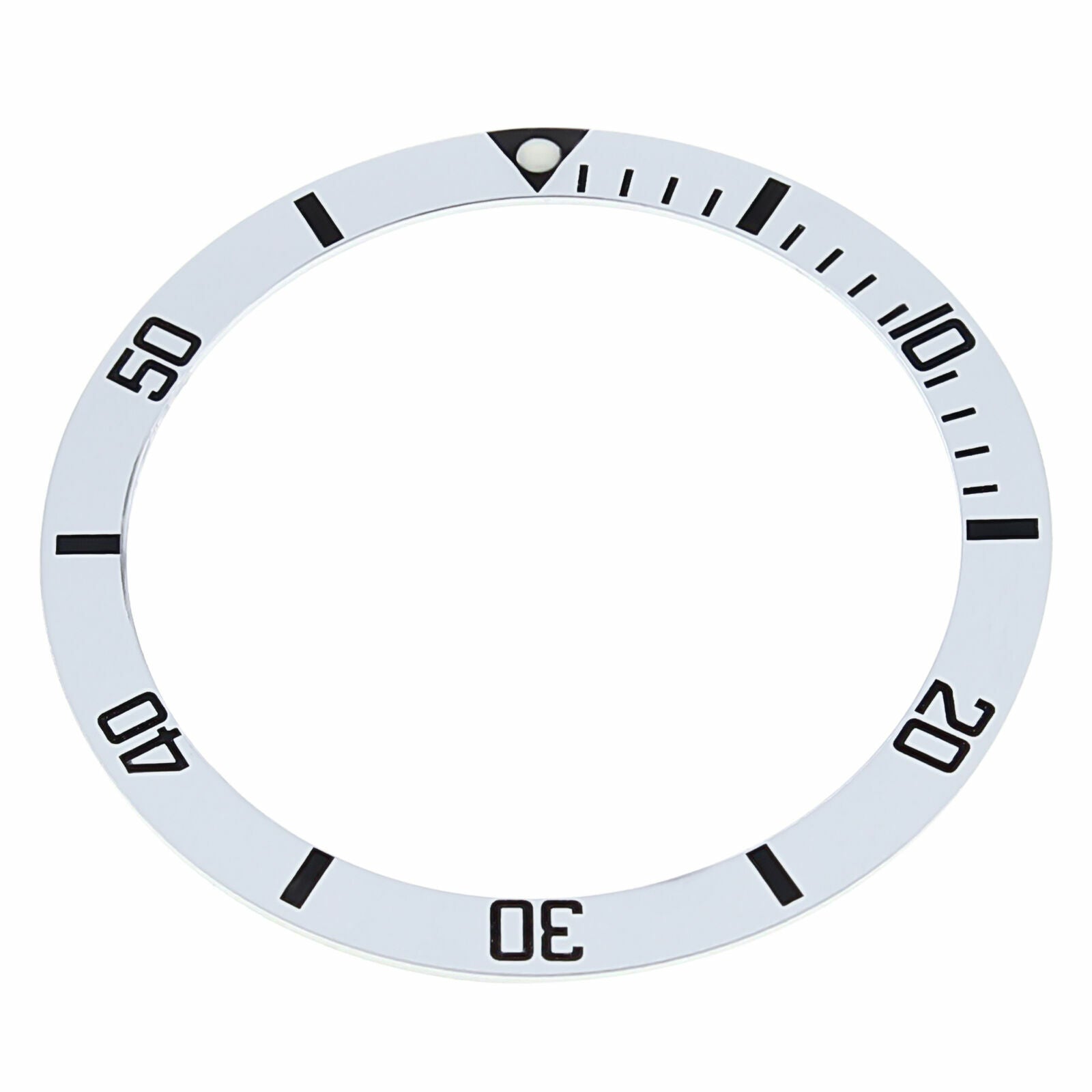 REPLACEMENT BEZEL INSERT SILVER FOR WATCH 34.90MM X 28.60MM