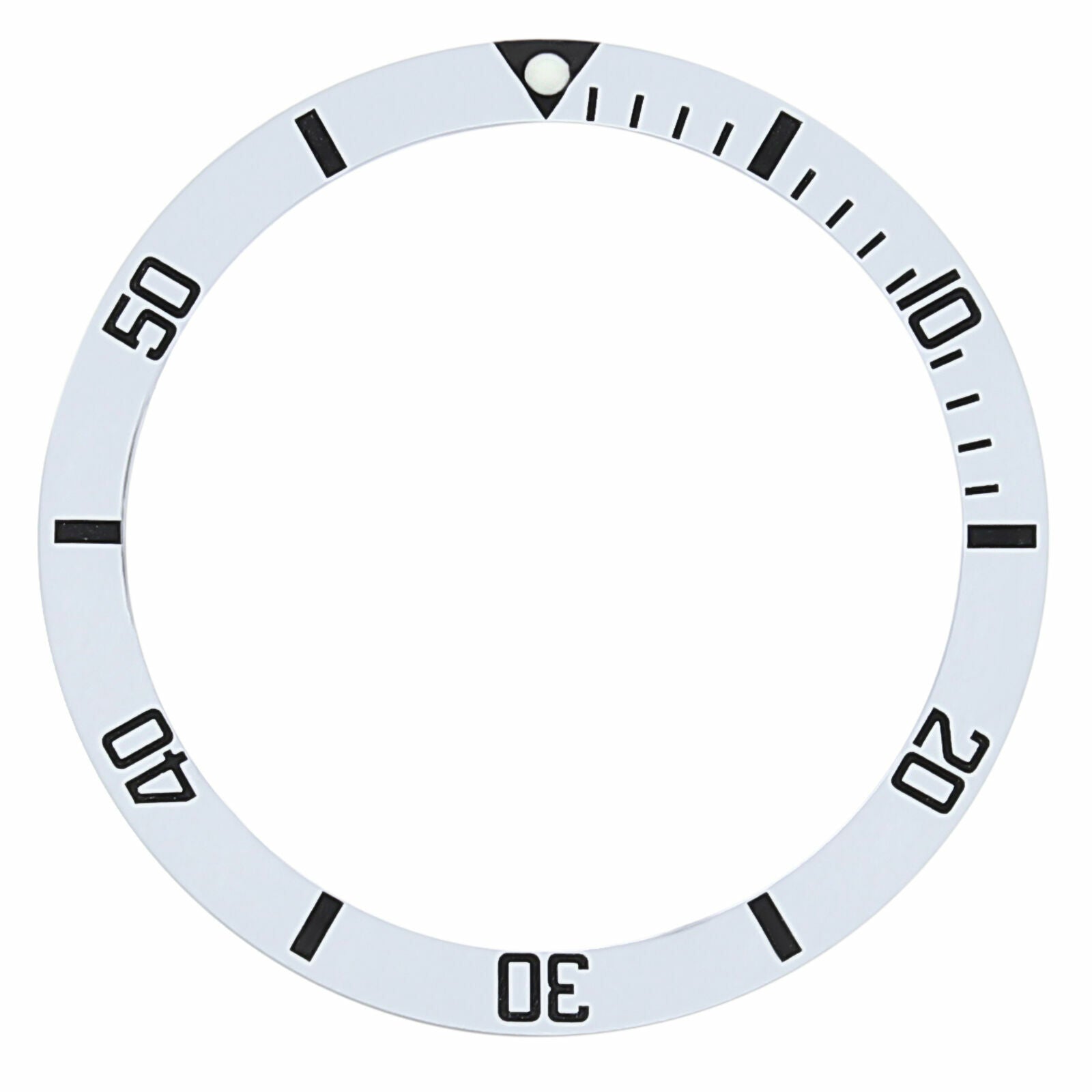 REPLACEMENT BEZEL INSERT SILVER FOR WATCH 34.90MM X 28.60MM