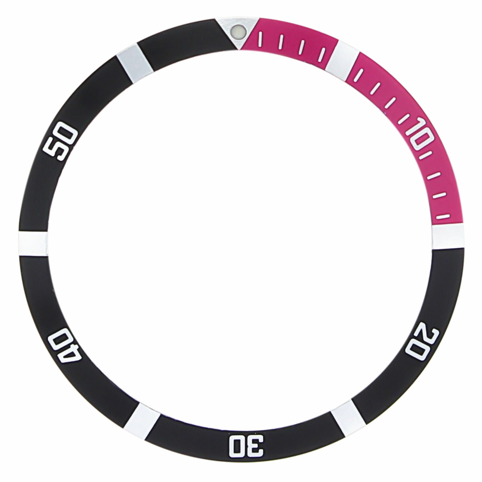 REPLACEMENT BEZEL INSERT BLACK/RED FOR WATCH 33MM X 27.70MM