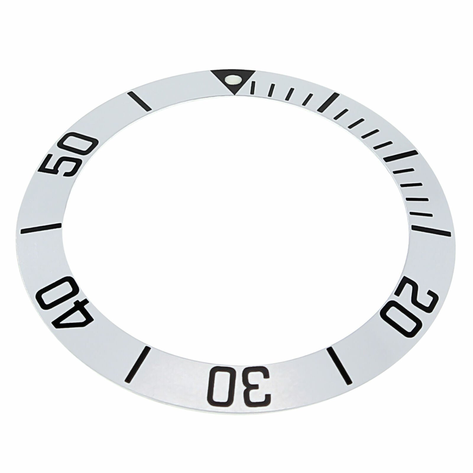 REPLACEMENT BEZEL INSERT SILVER FOR WATCH 38.90MM X 30.10MM