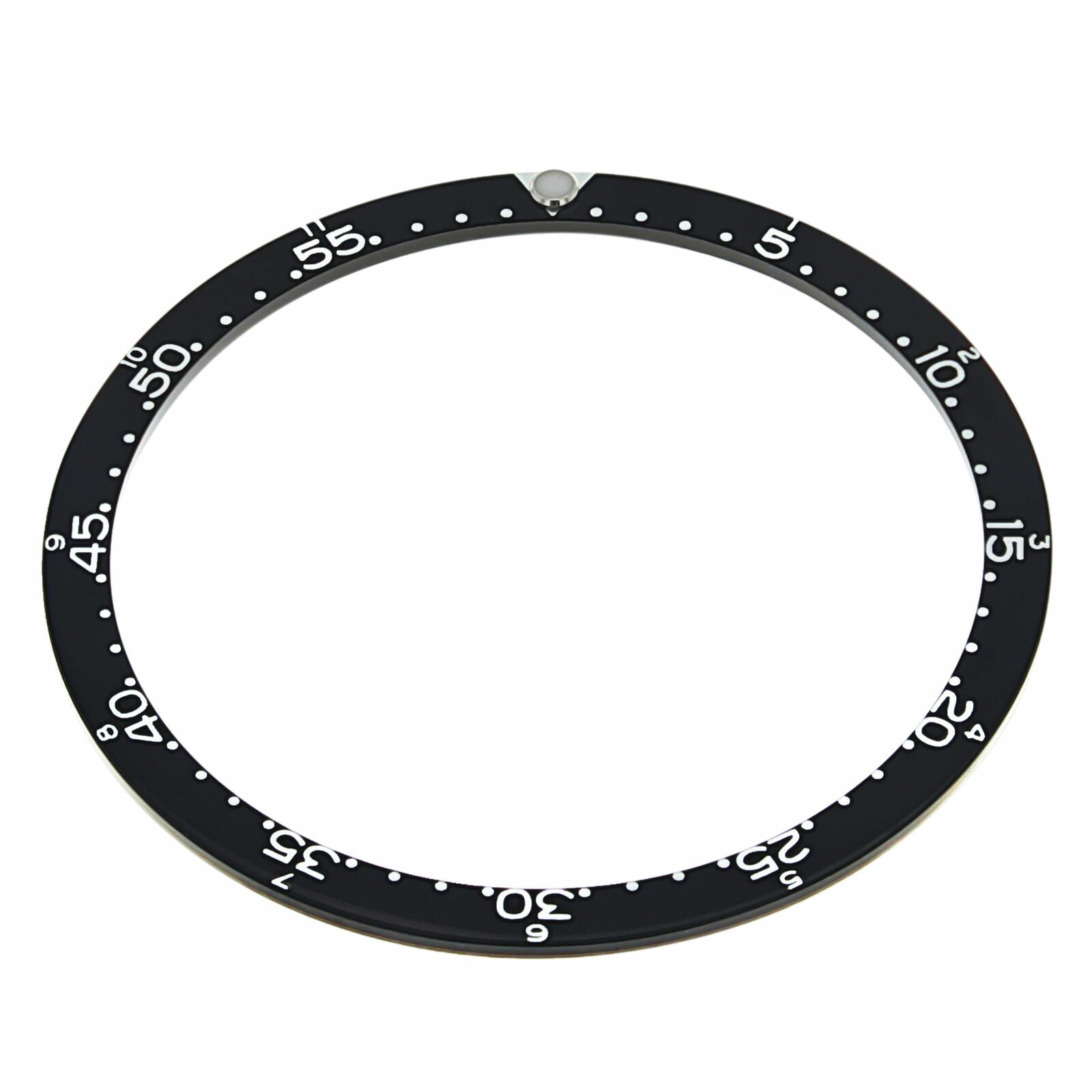 REPLACEMENT BEZEL INSERT BLACK WITH PEARL FLAT FOR WATCH 39MM X 33.50MM