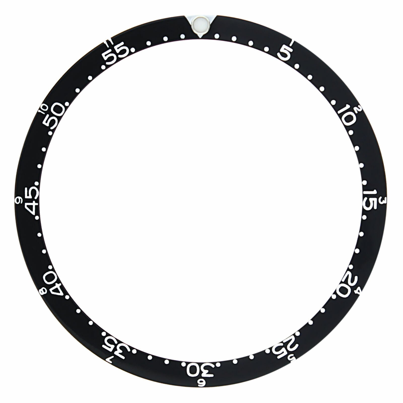 REPLACEMENT BEZEL INSERT BLACK WITH PEARL FLAT FOR WATCH 39MM X 33.50MM