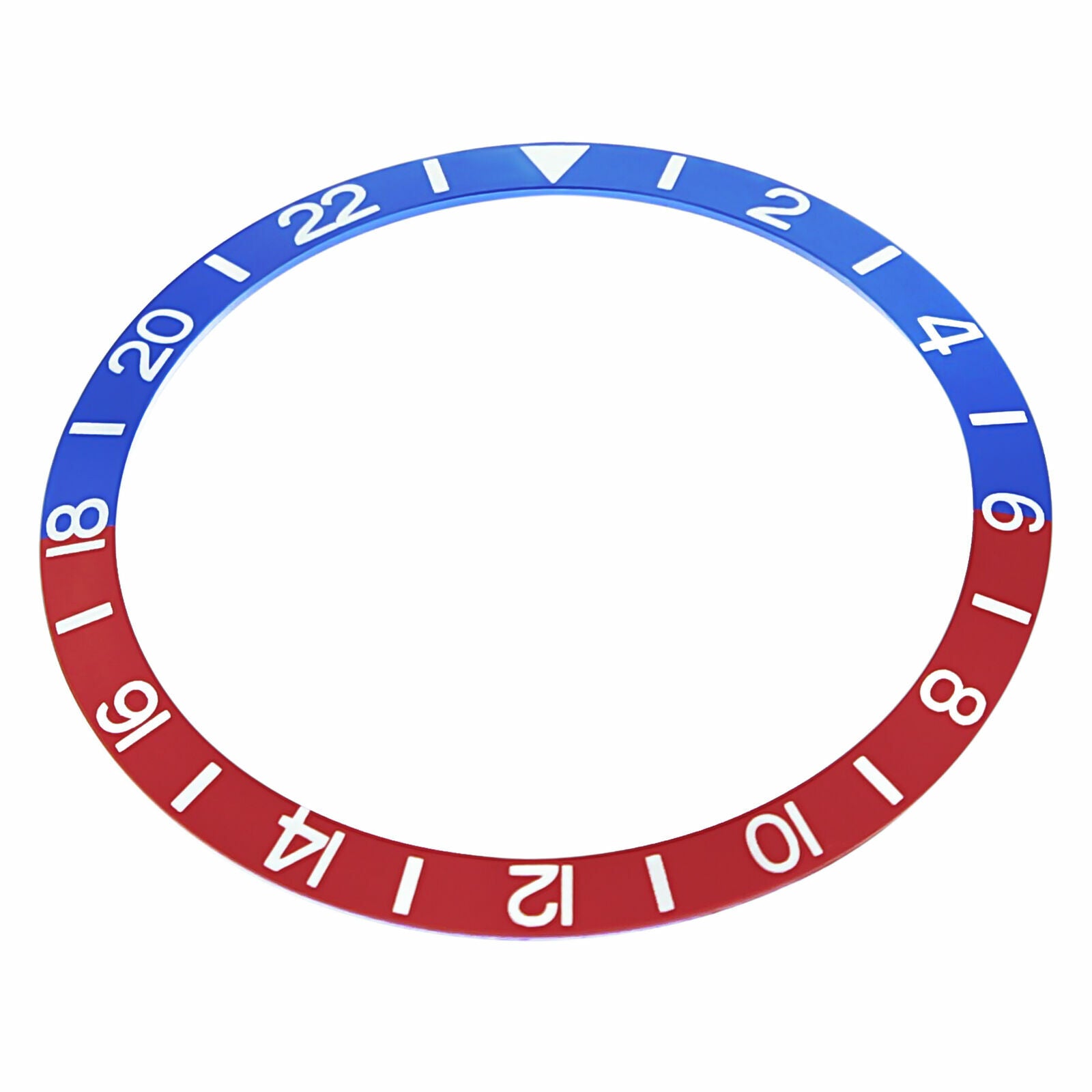 REPLACEMENT BEZEL INSERT RED/BLUE FOR WATCH 39.30MM X 33MM