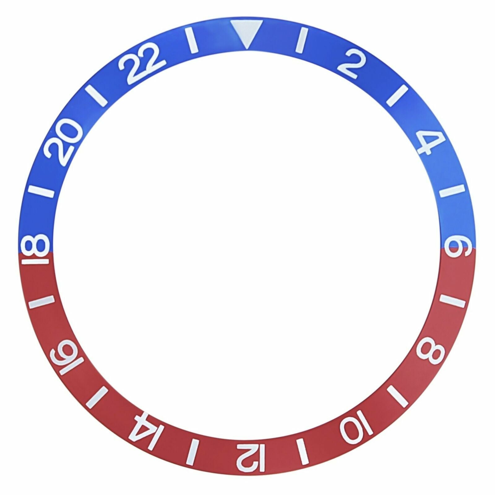 REPLACEMENT BEZEL INSERT RED/BLUE FOR WATCH 39.30MM X 33MM