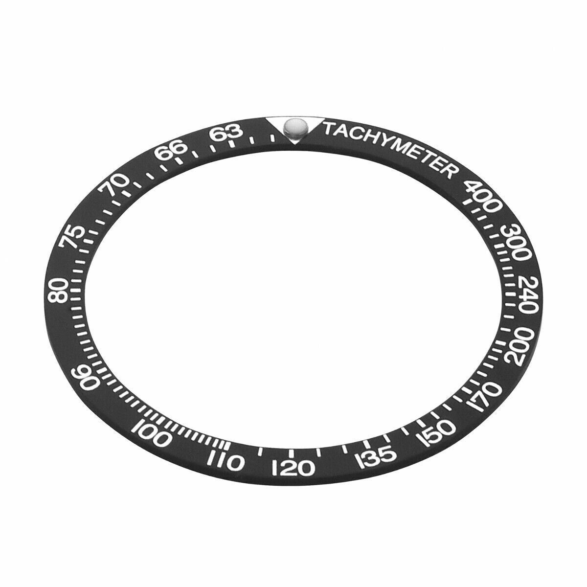 REPLACEMENT BEZEL INSERT FLAT BLACK FOR WATCH 39MM X 32.50MM