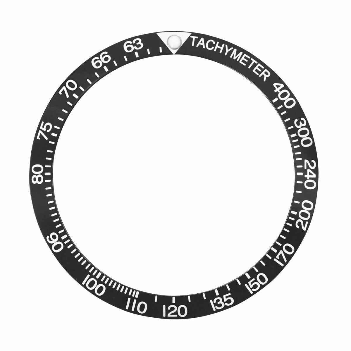 REPLACEMENT BEZEL INSERT FLAT BLACK FOR WATCH 39MM X 32.50MM