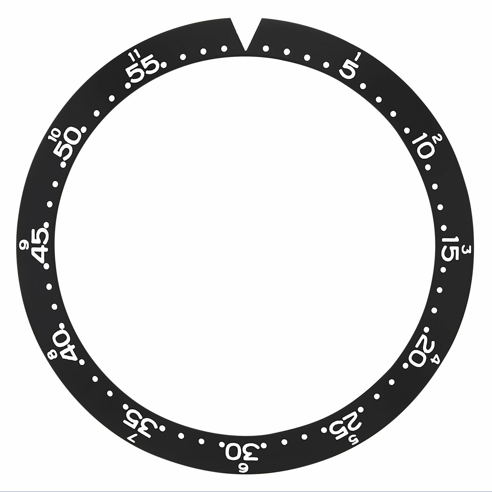 REPLACEMENT BEZEL INSERT BLACK FOR WATCH 39.20MM X 32.10MM