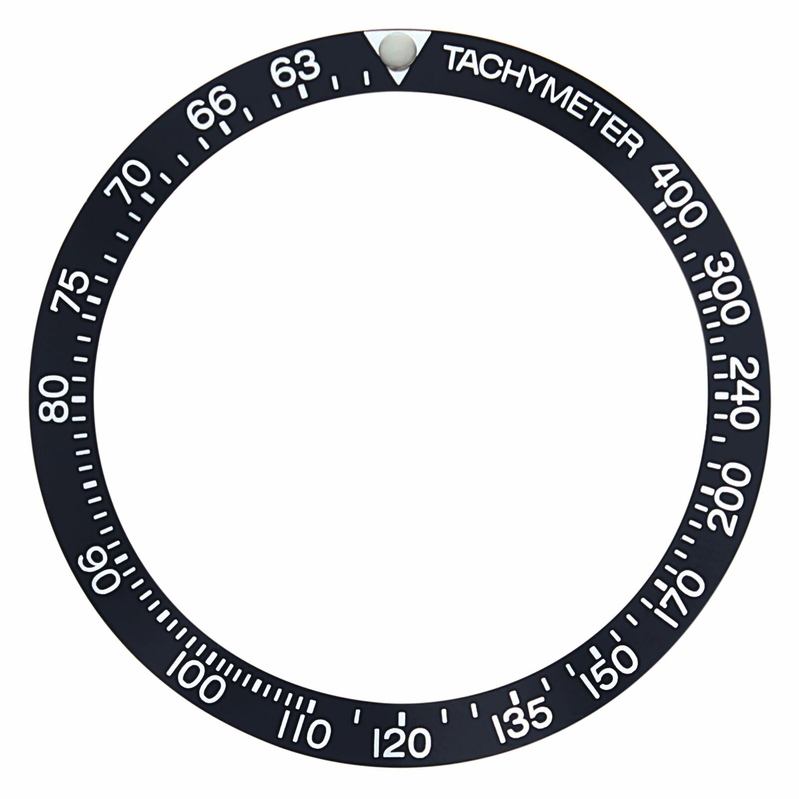 REPLACEMENT BEZEL INSERT BLACK WITH PEARL FLAT FOR WATCH 39MM X 32.50MM