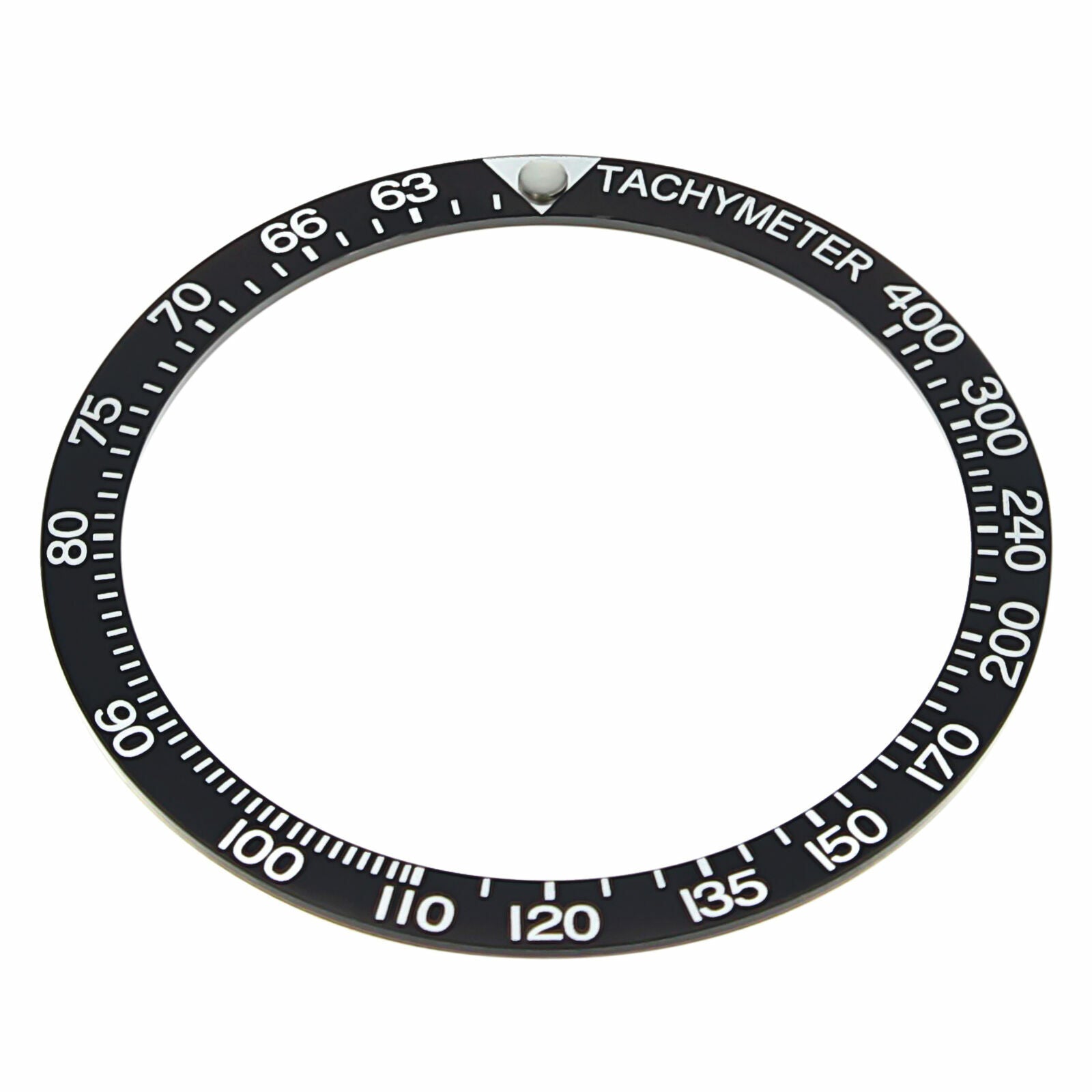 REPLACEMENT BEZEL INSERT BLACK WITH PEARL FLAT FOR WATCH 39MM X 32.50MM