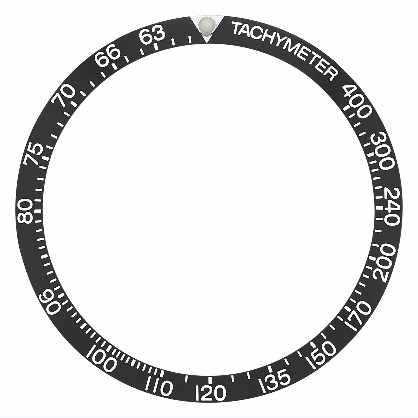 REPLACEMENT BEZEL INSERT BLACK BEVEL FOR WATCH 39MM X 32.50MM