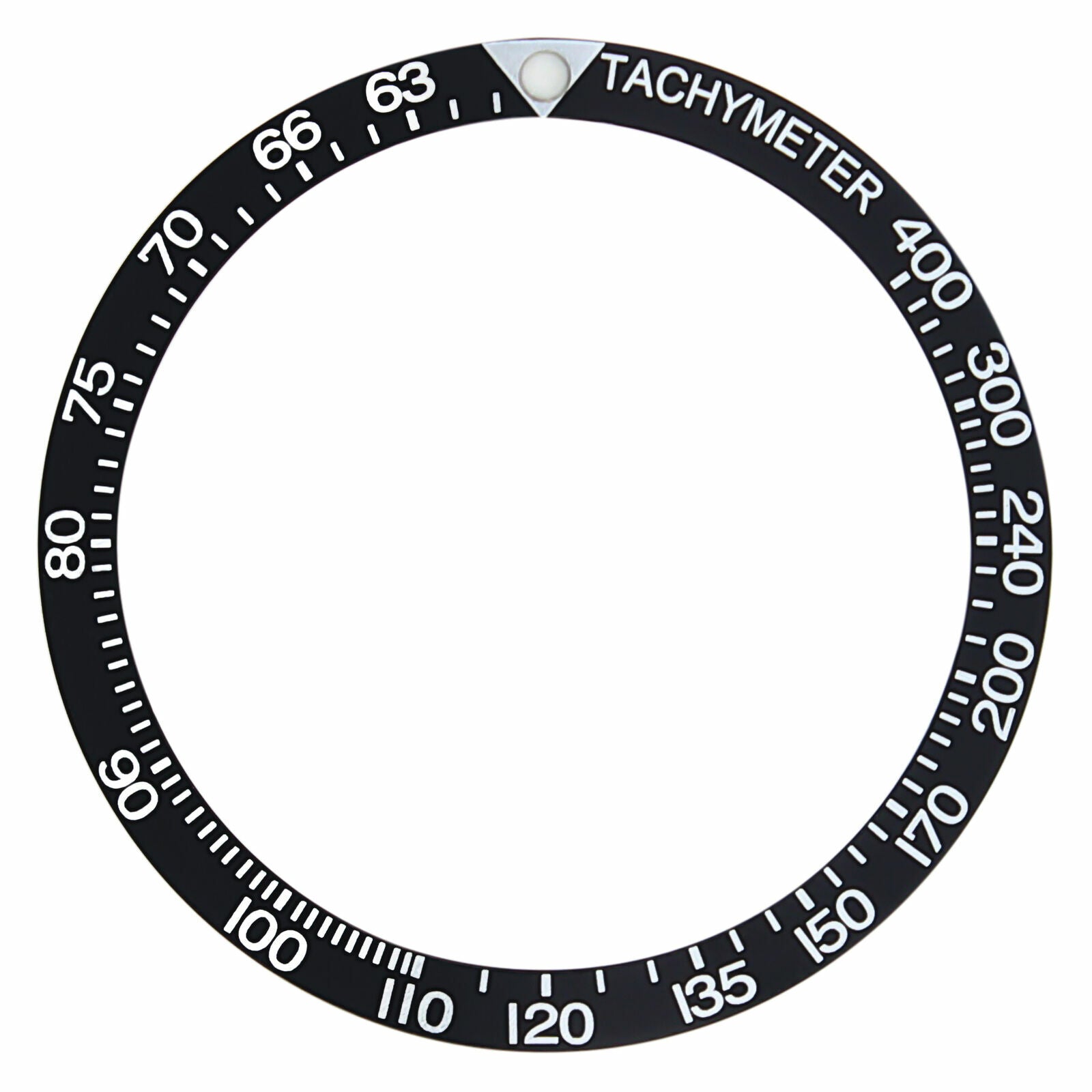 REPLACEMENT BEZEL INSERT BLACK WITH PEARL FOR WATCH 38.90MM X 32.90MM