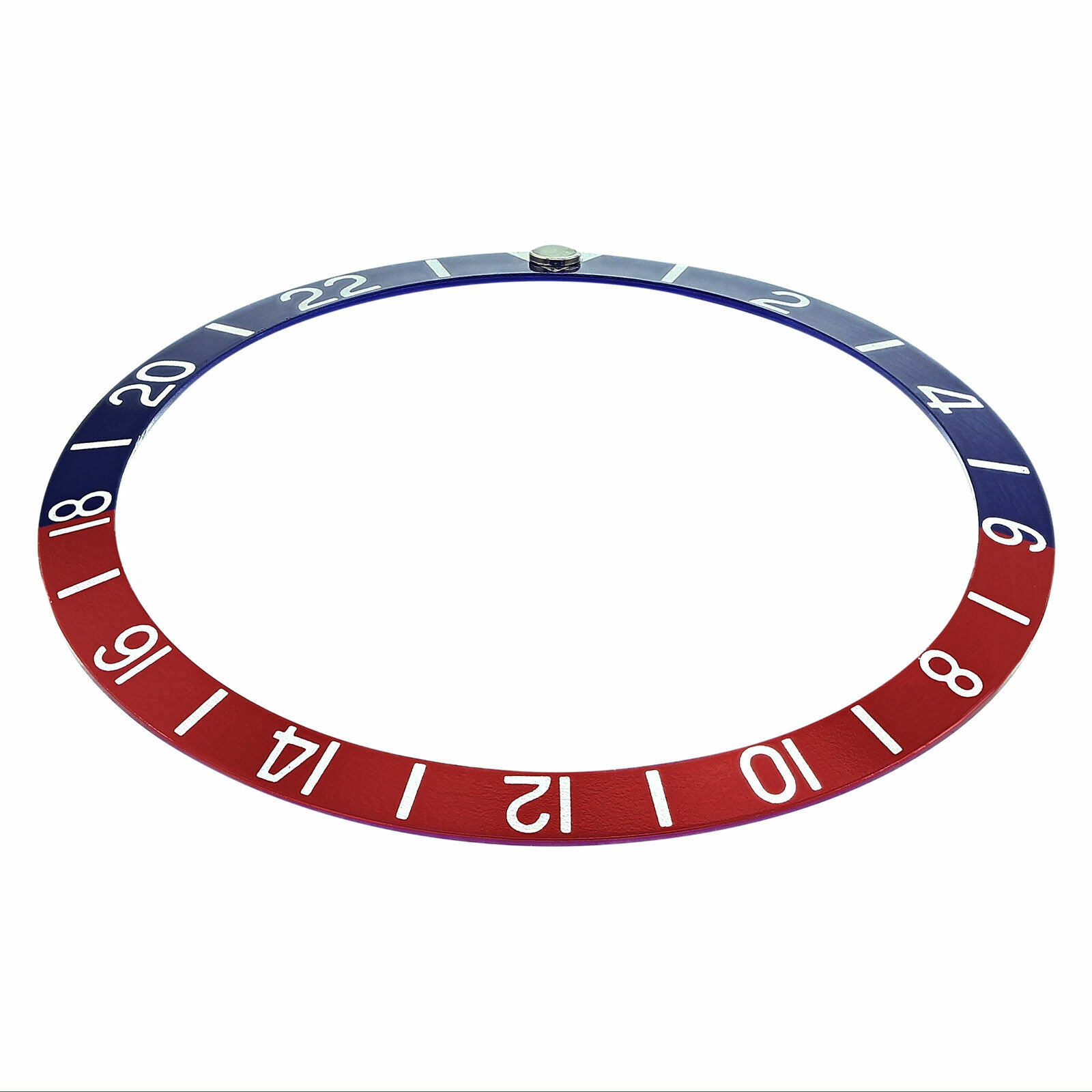 REPLACEMENT BEZEL INSERT BLUE/RED WITH PEARL FOR WATCH 38.90MM X 33MM