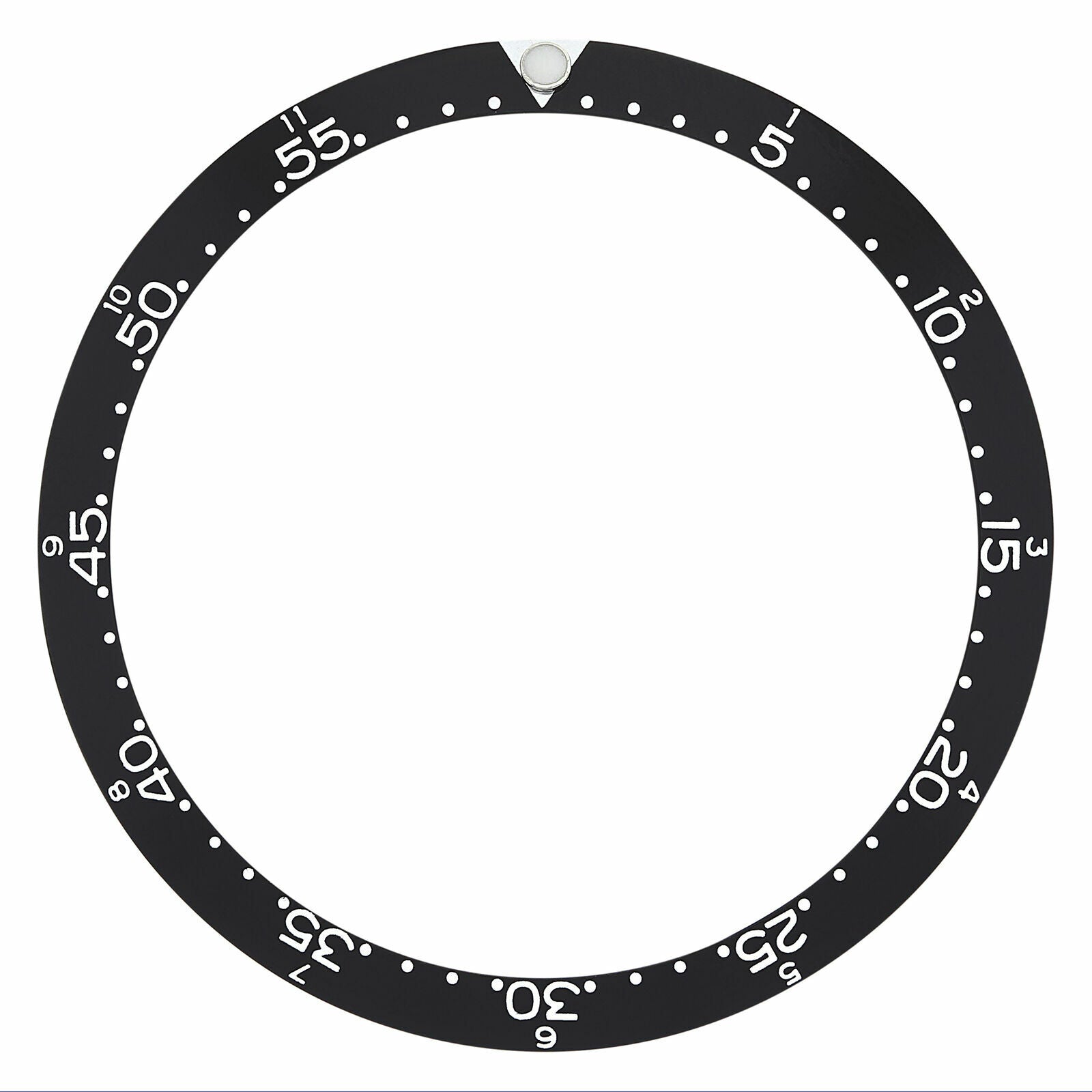 REPLACEMENT BEZEL INSERT BLACK WITH PEARL FLAT FOR WATCH