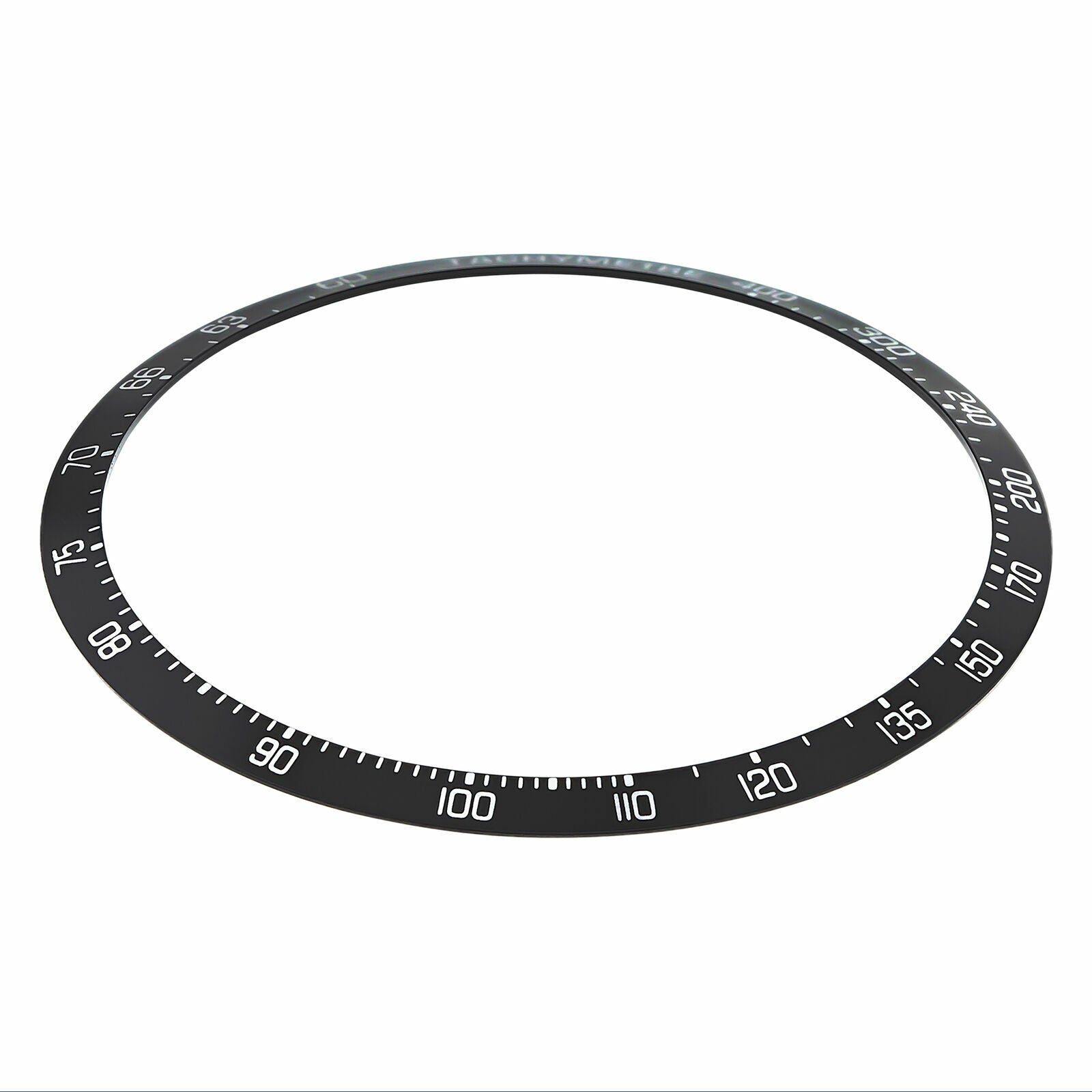 REPLACEMENT BEZEL INSERT BLACK BEVEL WITH PEARL FOR WATCH 39.30MM X 32.30MM