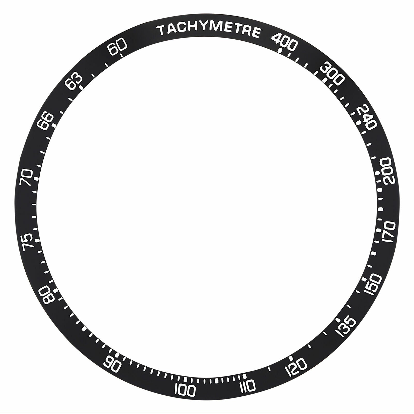 REPLACEMENT BEZEL INSERT BLACK FOR WATCH 40.90MM X 35.30MM