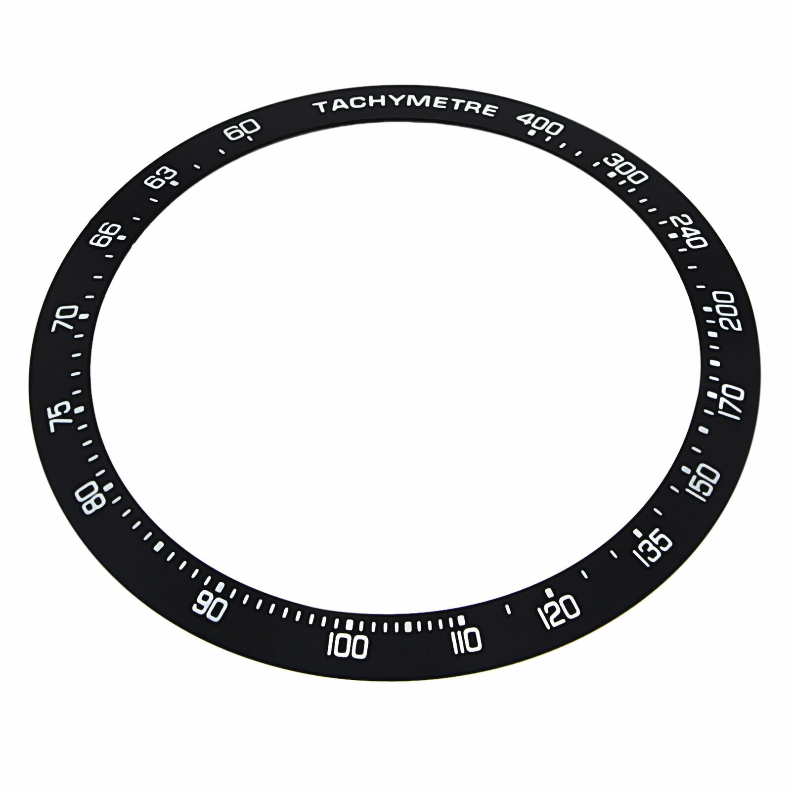 REPLACEMENT BEZEL INSERT BLACK FOR WATCH 40.80MM X 32.60MM