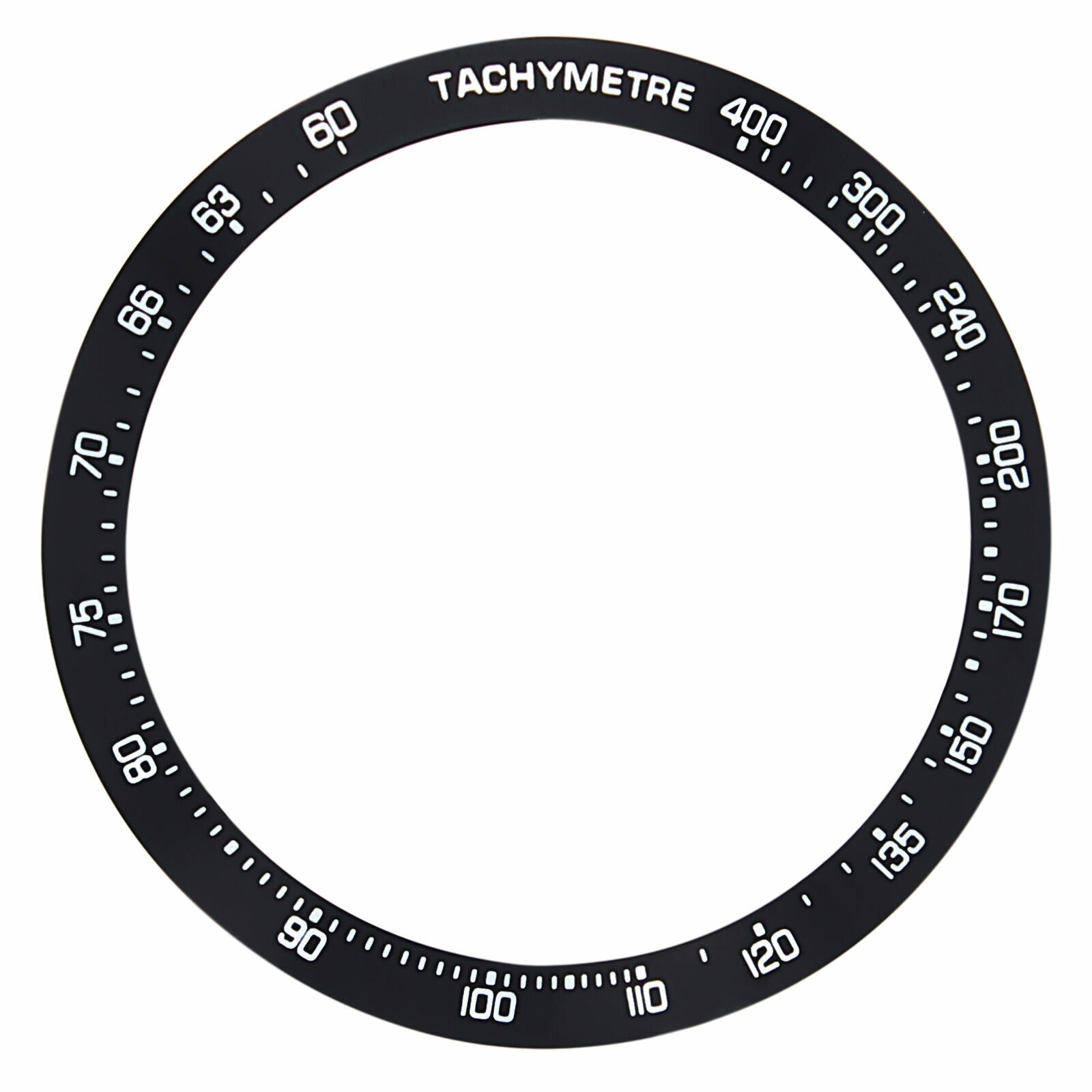 REPLACEMENT BEZEL INSERT BLACK FOR WATCH 40.80MM X 32.60MM