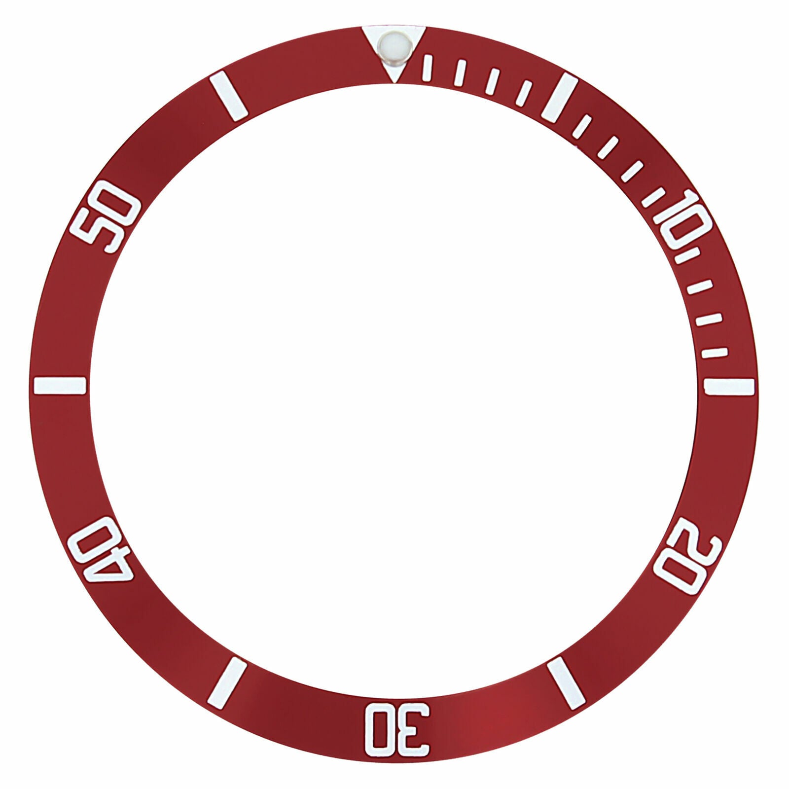 REPLACEMENT BEZEL INSERT RED FOR WATCH 39.80MM X 32.80MM