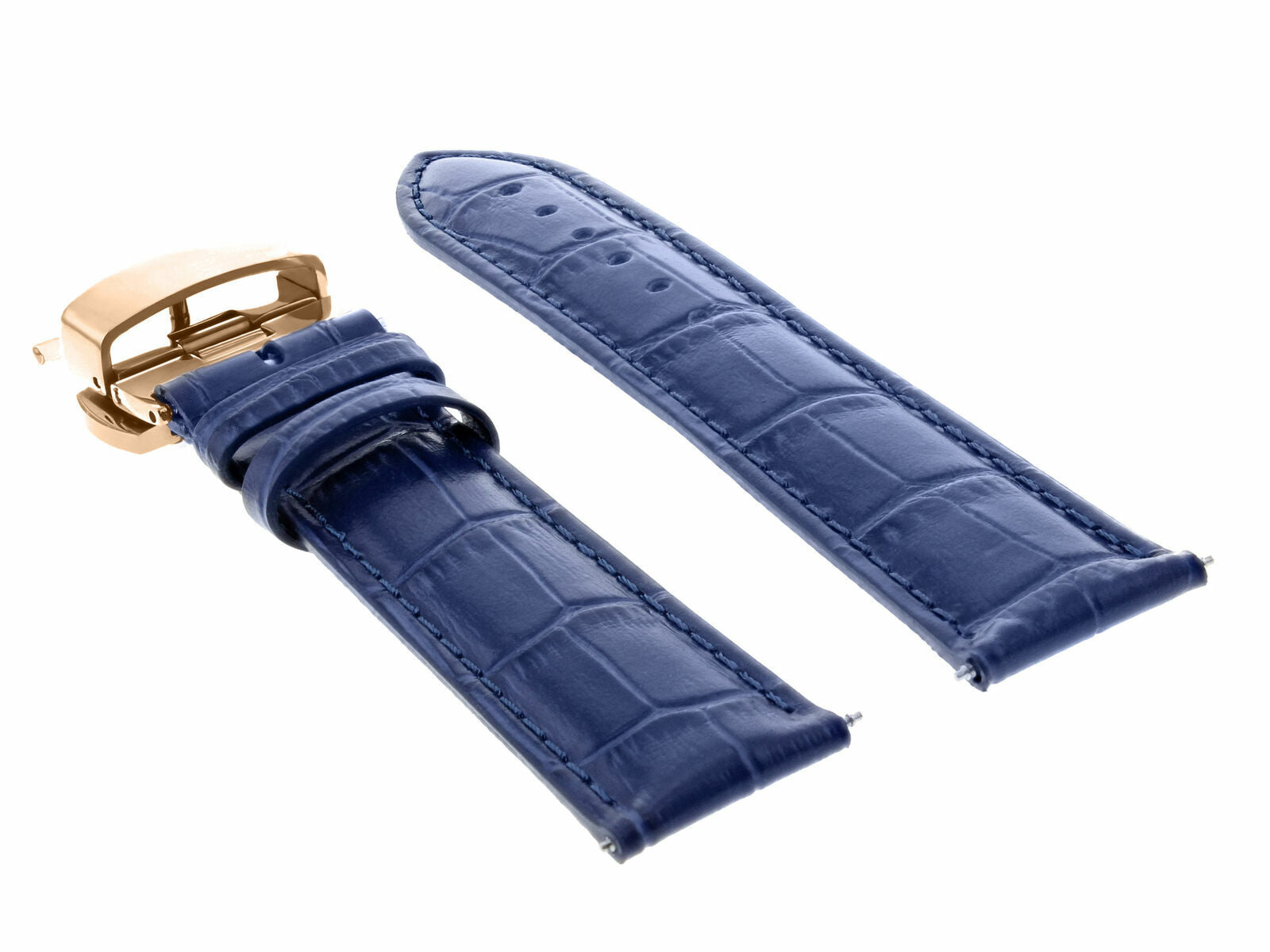 LEATHER WATCH BAND STRAP FOR CITIZEN CLASP ROSE BLACK - 17MM