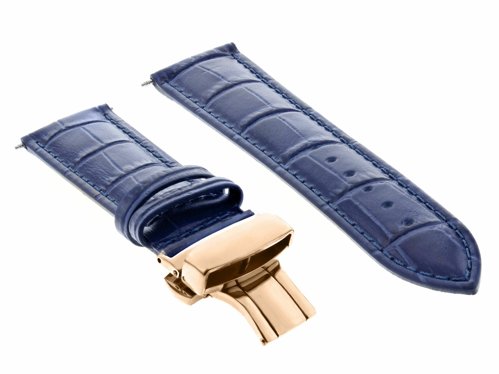 LEATHER WATCH BAND STRAP FOR CITIZEN CLASP ROSE BLACK - 17MM