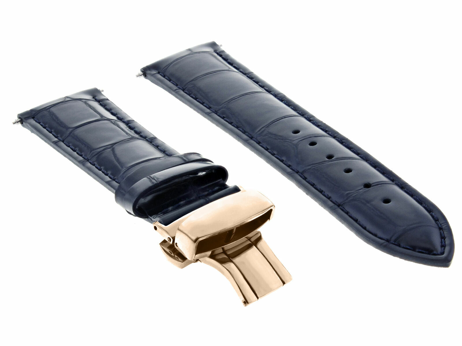 LEATHER WATCH BAND STRAP FOR CITIZEN CLASP ROSE BLACK - 17MM