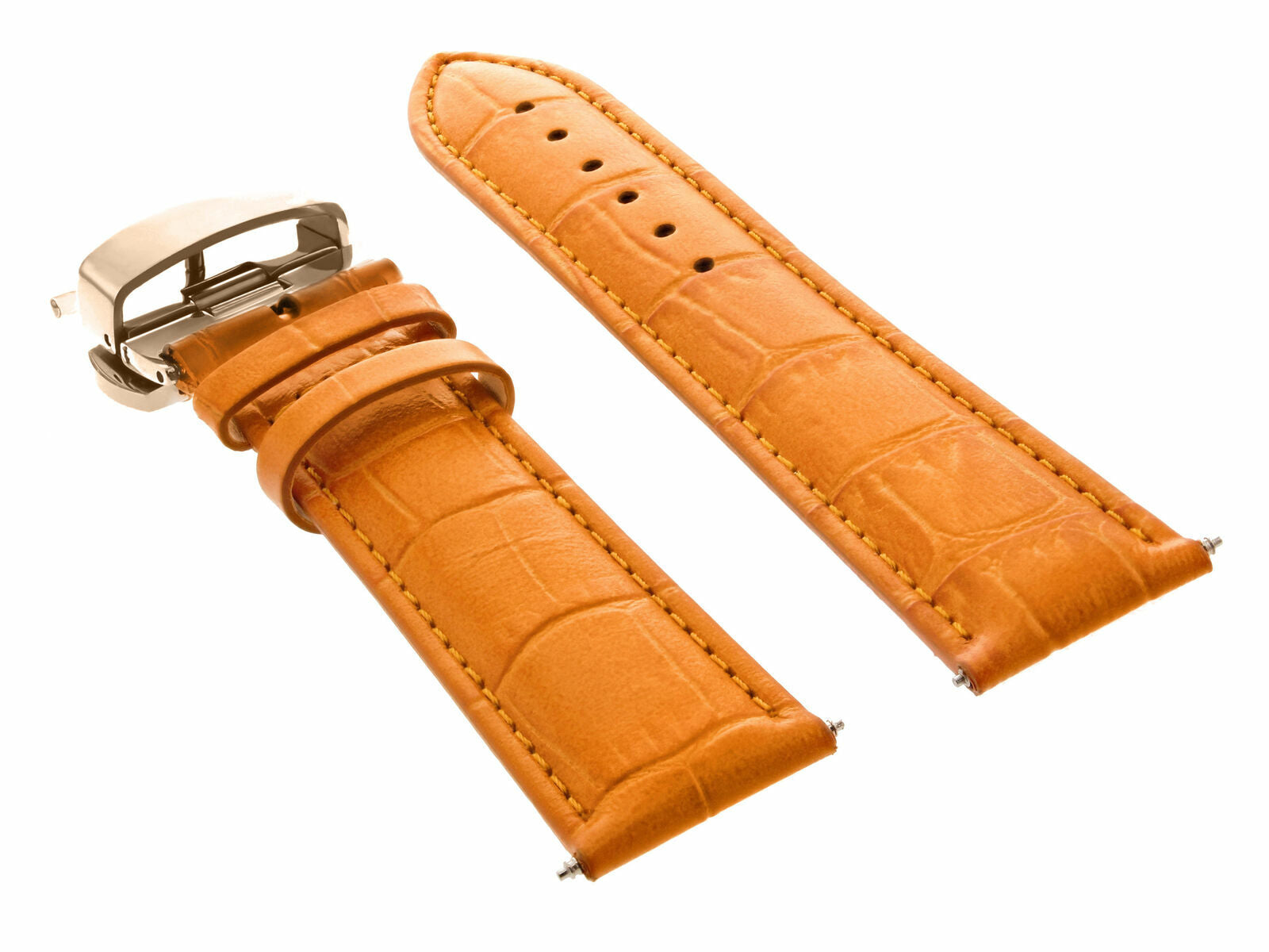 17-18-19-20-21-22-23-24MM LEATHER WATCH BAND STRAP FOR CITIZEN CLASP ROSE BLACK