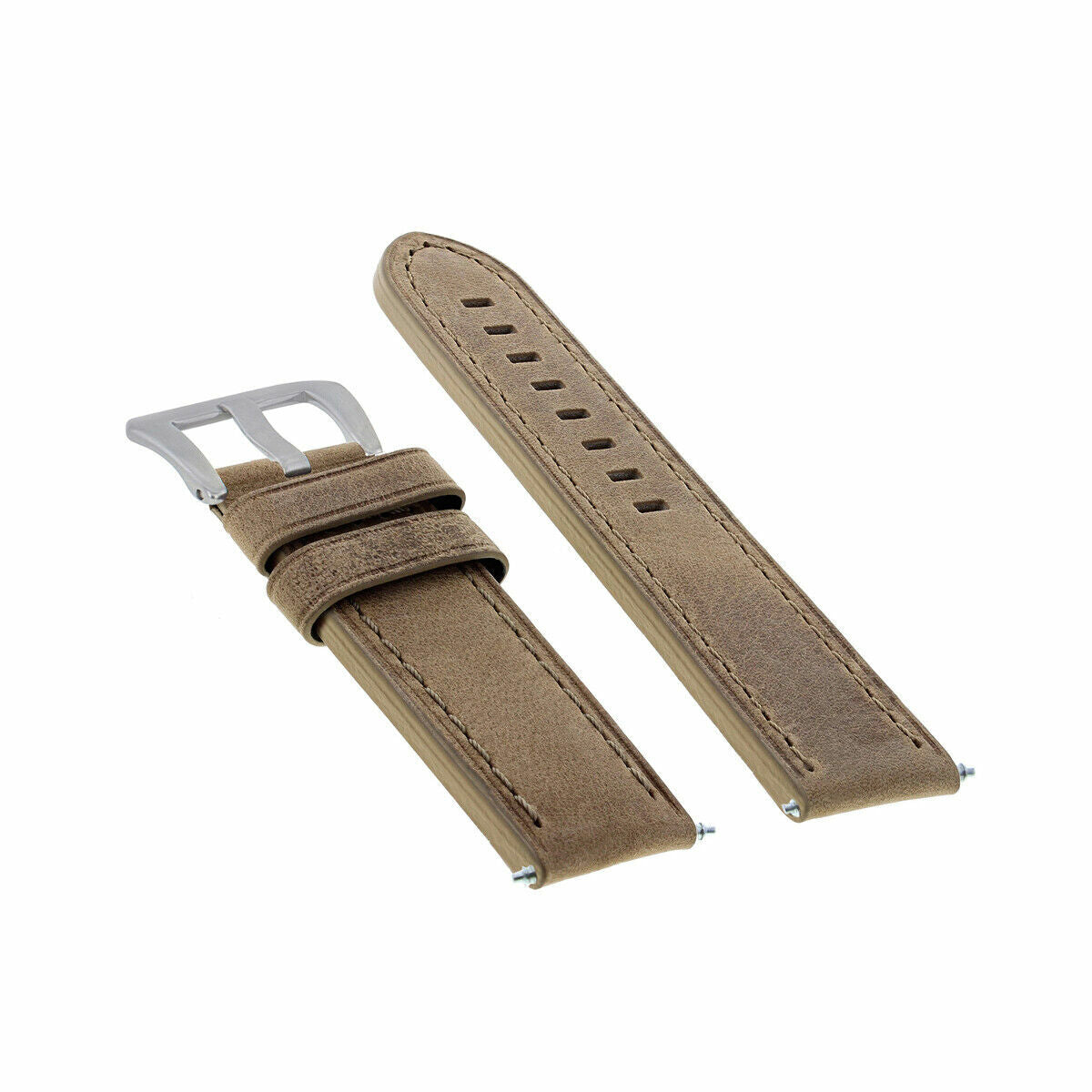 20-22-24MM LEATHER WATCH BAND STRAP FOR BREITLING CHRONOMAT BENTLEY COLT WATCH, Sand, view 4
