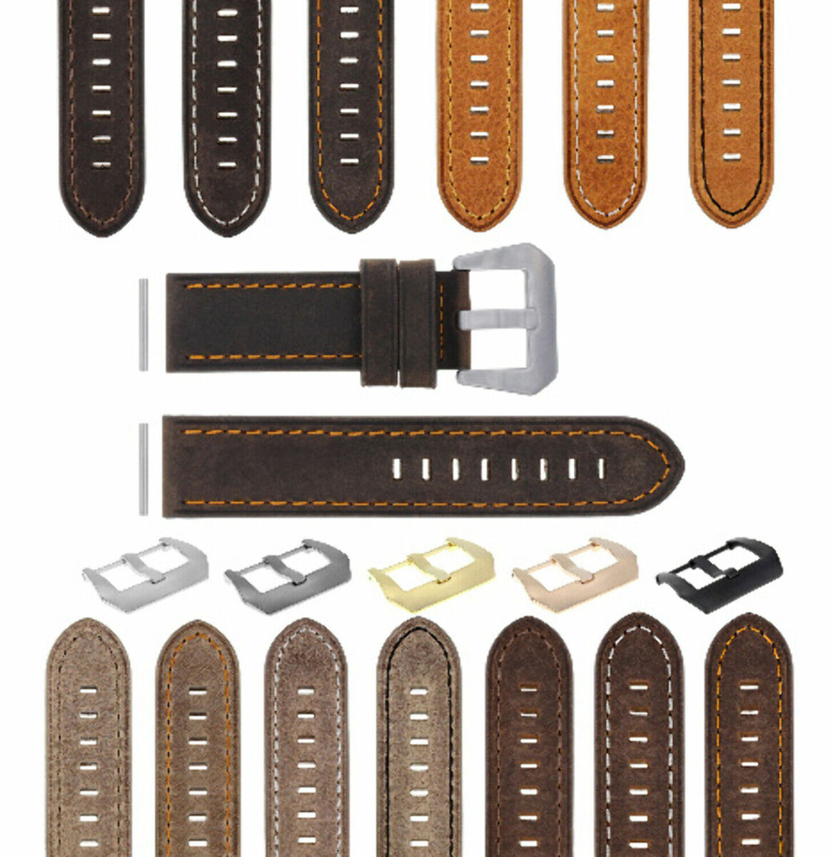 22-24MM PREMIUM PAM LEATHER WATCH STRAP BAND FOR 40- 44MM PANERAI GMT WATCH