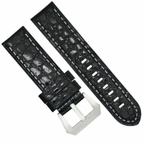 24MM LEATHER WATCH BAND STRAP FOR 44MM BIG PAM PANERAI MARINA LUMINOR GMT
