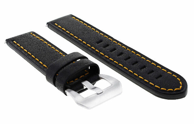 24MM GENUINE REPLACEMENT COW LEATHER STRAP FOR UNIVERSAL WATCH BAND