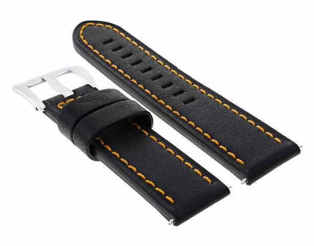 24MM GENUINE REPLACEMENT COW LEATHER STRAP FOR UNIVERSAL WATCH BAND
