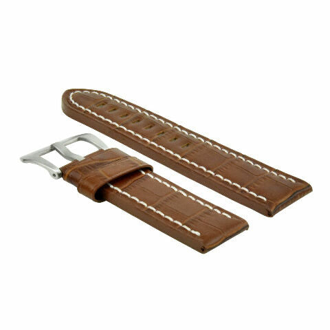 24MM GENUINE REPLACEMENT COW LEATHER STRAP FOR UNIVERSAL WATCH BAND