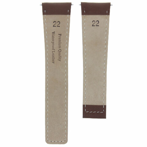 LEATHER WATCH BAND STRAP  FOR TAG HEUER CARRERA MONACO TWIN T + CLASP - 22MM