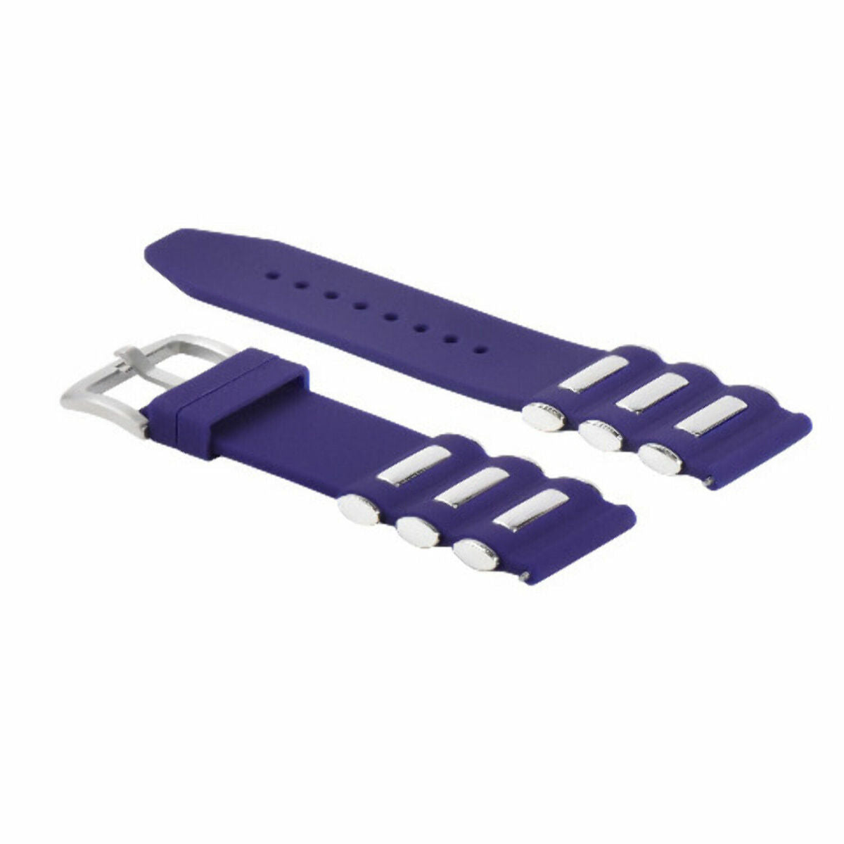 22MM - 24MM - 26MM SILICONE RUBBER DIVER WATCH BAND STRAP FOR INVICTA WATCH, Purple/Steel, view 2